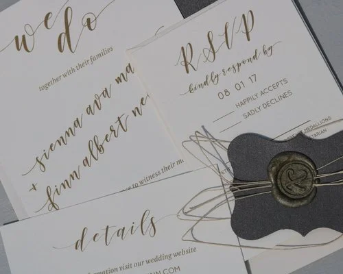 Pearl White Invitation Suite