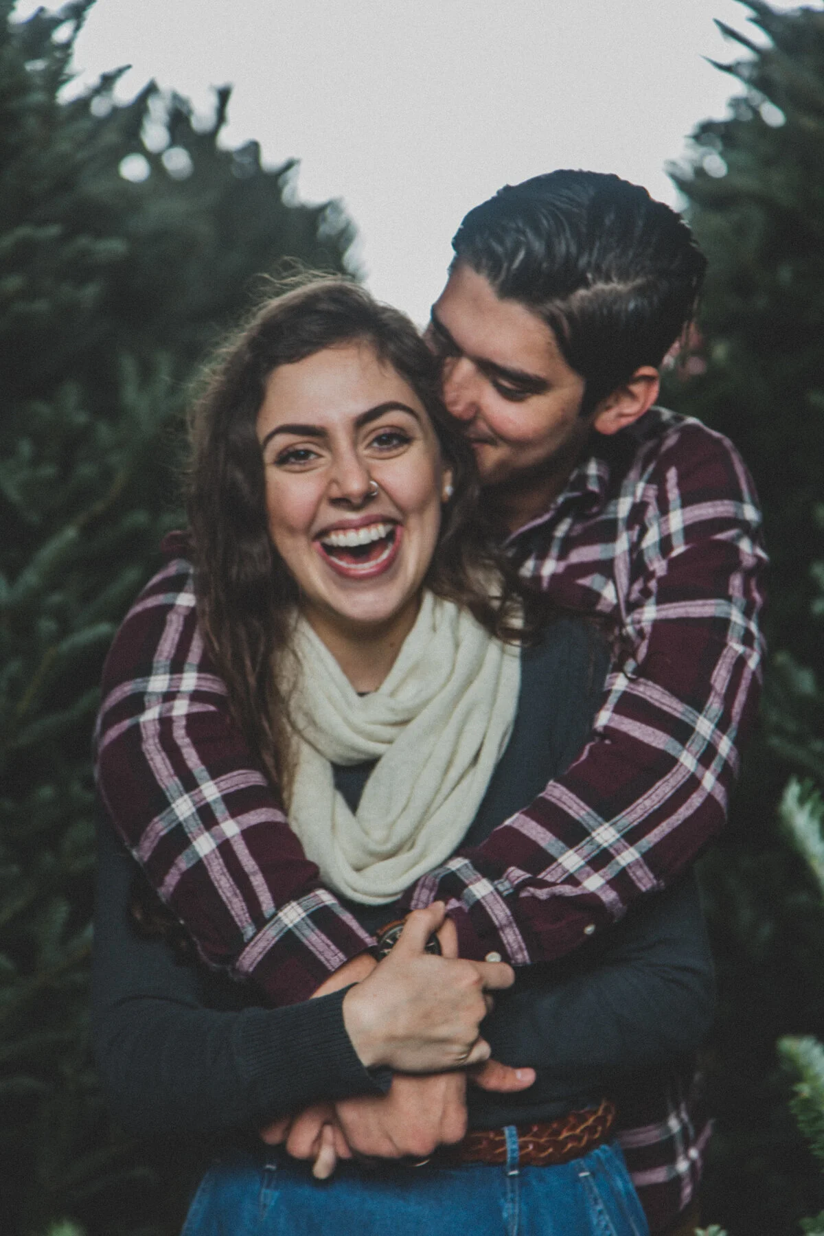 Alice & Chris Couples Session at Elgin Christmas Tree Farm — Austin