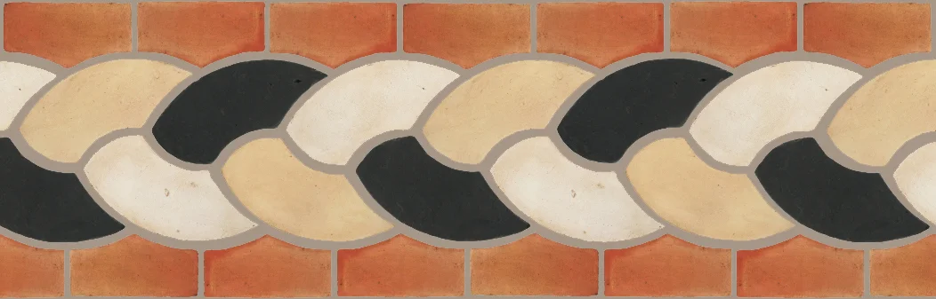 Pedralbes Terracotta P&C: BORDERS: ROPE (L+R) + ROPE BORDER "R" Pattern # PFB-116 Option: OHS-PGAW-PGGW-PGCB + OHS-PSTR