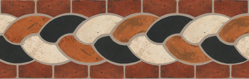 Pedralbes Terracotta P&C: BORDERS: ROPE (L+R) + ROPE BORDER "R" Pattern # PFB-118 Option: VTG-PGAW-PSTR-PGCB + VTG-PSOW