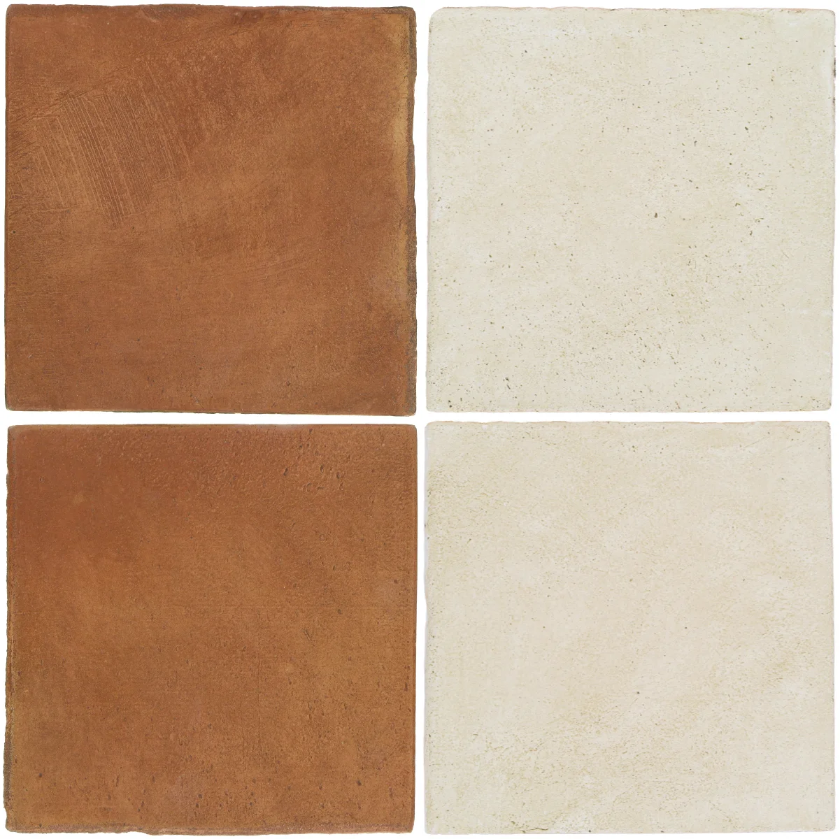 Pedralbes Antique Terracotta 2 Color Combinations OHS-PSTR Traditional + OHS-PGAW Antique White
