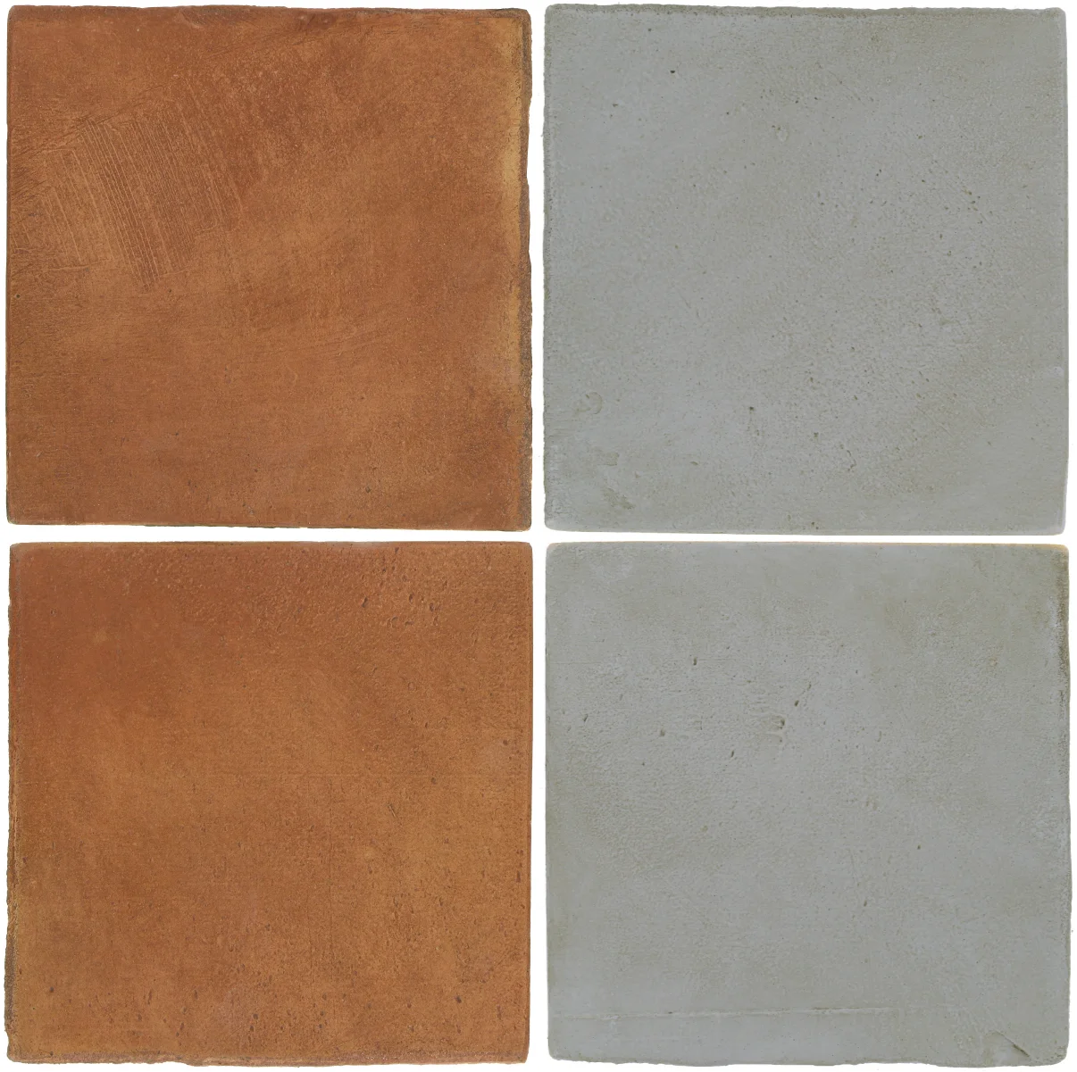 Pedralbes Antique Terracotta 2 Color Combinations OHS-PSTR Traditional + OHS-PGOG Oyster Grey