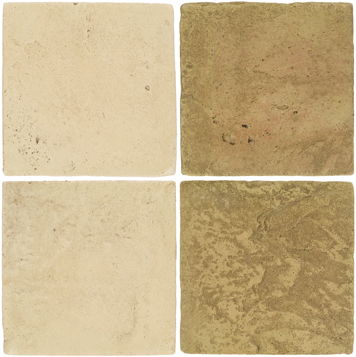 Pedralbes Antique Terracotta 2 Color Combinations VTG-PGPW Pergamino White + VTG-PSPS Provence Straw