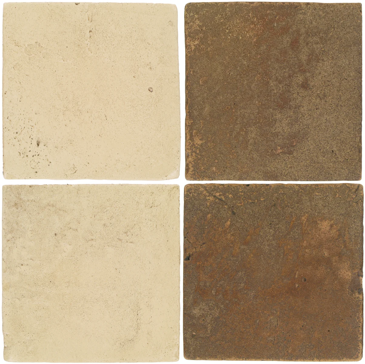 Pedralbes Antique Terracotta 2 Color Combinations VTG-PGPW Pergamino White + VTG-PSCM Camel Brown