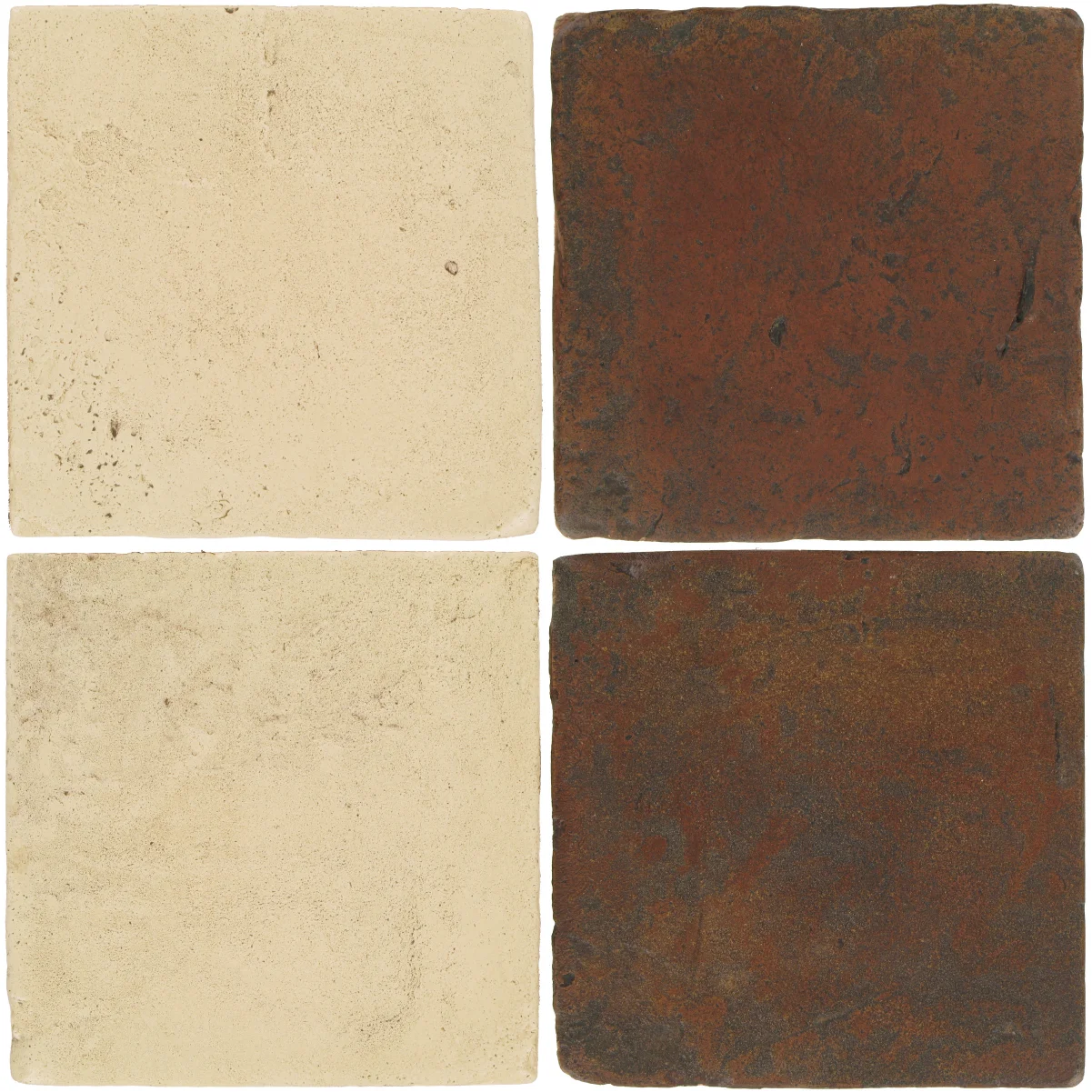 Pedralbes Antique Terracotta 2 Color Combinations VTG-PGPW Pergamino White + VTG-PSOW Old World