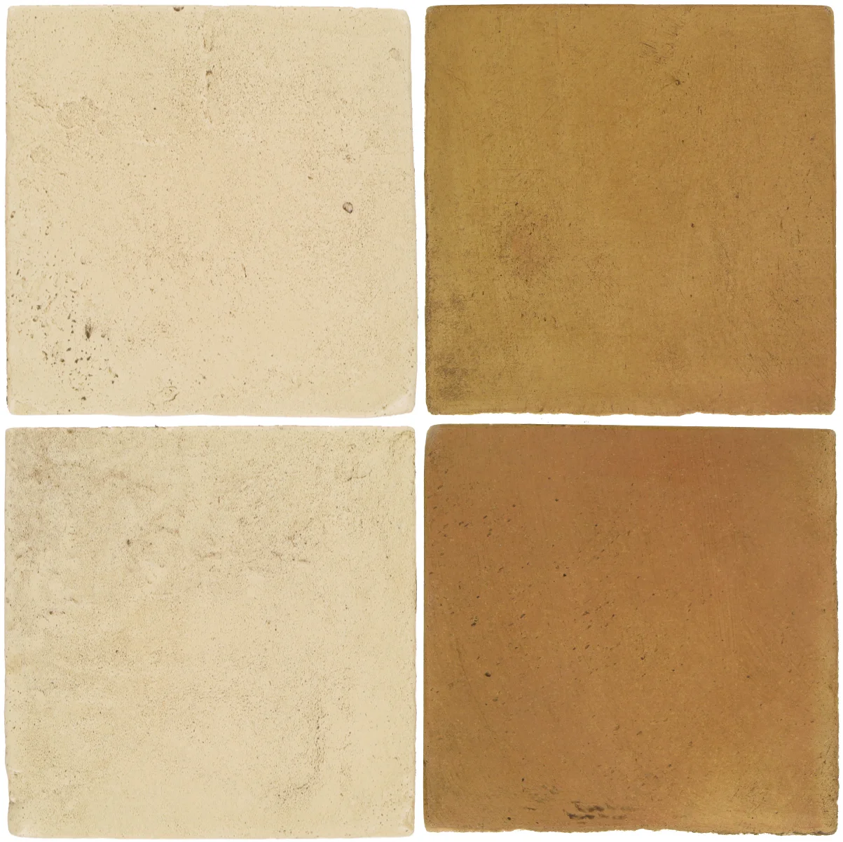 Pedralbes Antique Terracotta 2 Color Combinations VTG-PGPW Pergamino White + OHS-PSSW Siena Wheat