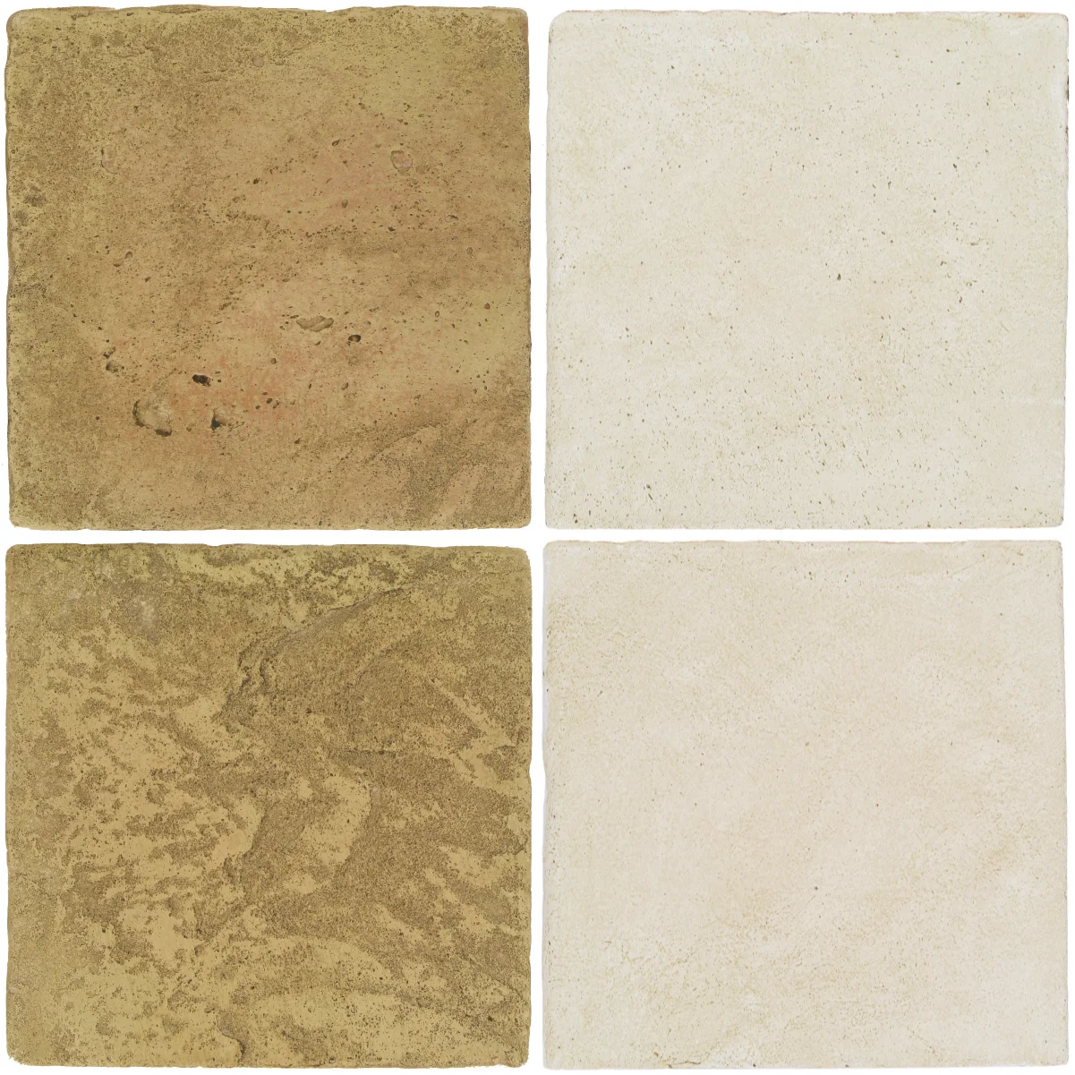 Pedralbes Antique Terracotta 2 Color Combinations VTG-PSPS Provence Straw + OHS-PGAW Antique White