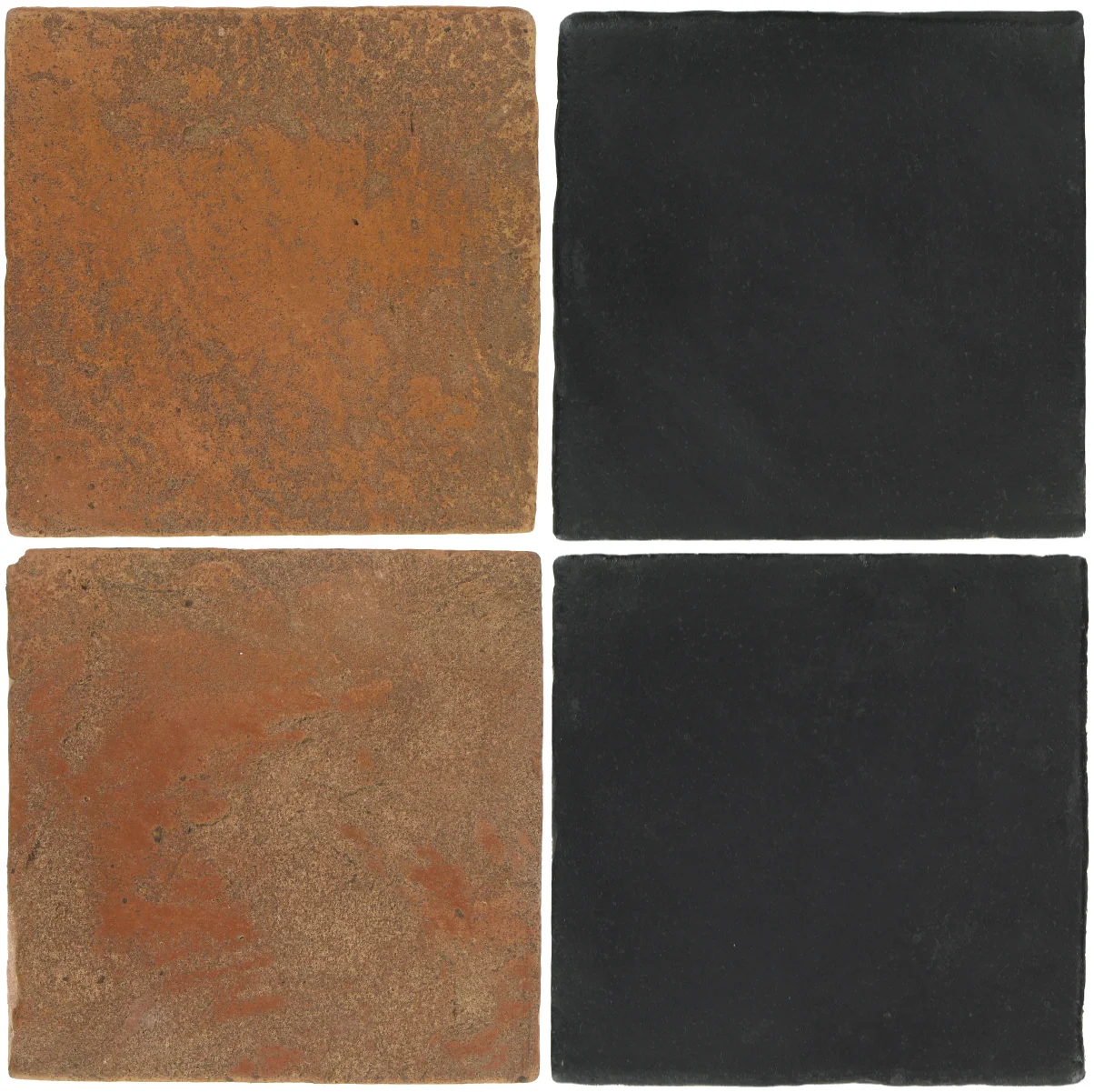 Pedralbes Antique Terracotta 2 Color Combinations VTG-PSTR Traditional + OHS-PGCB Carbon Black