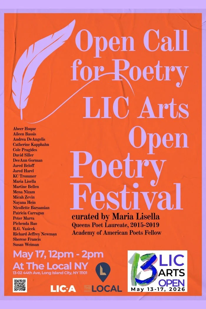 LIC Arts Open Poetry Festival, Sunday, May 17th noon to 2pm
