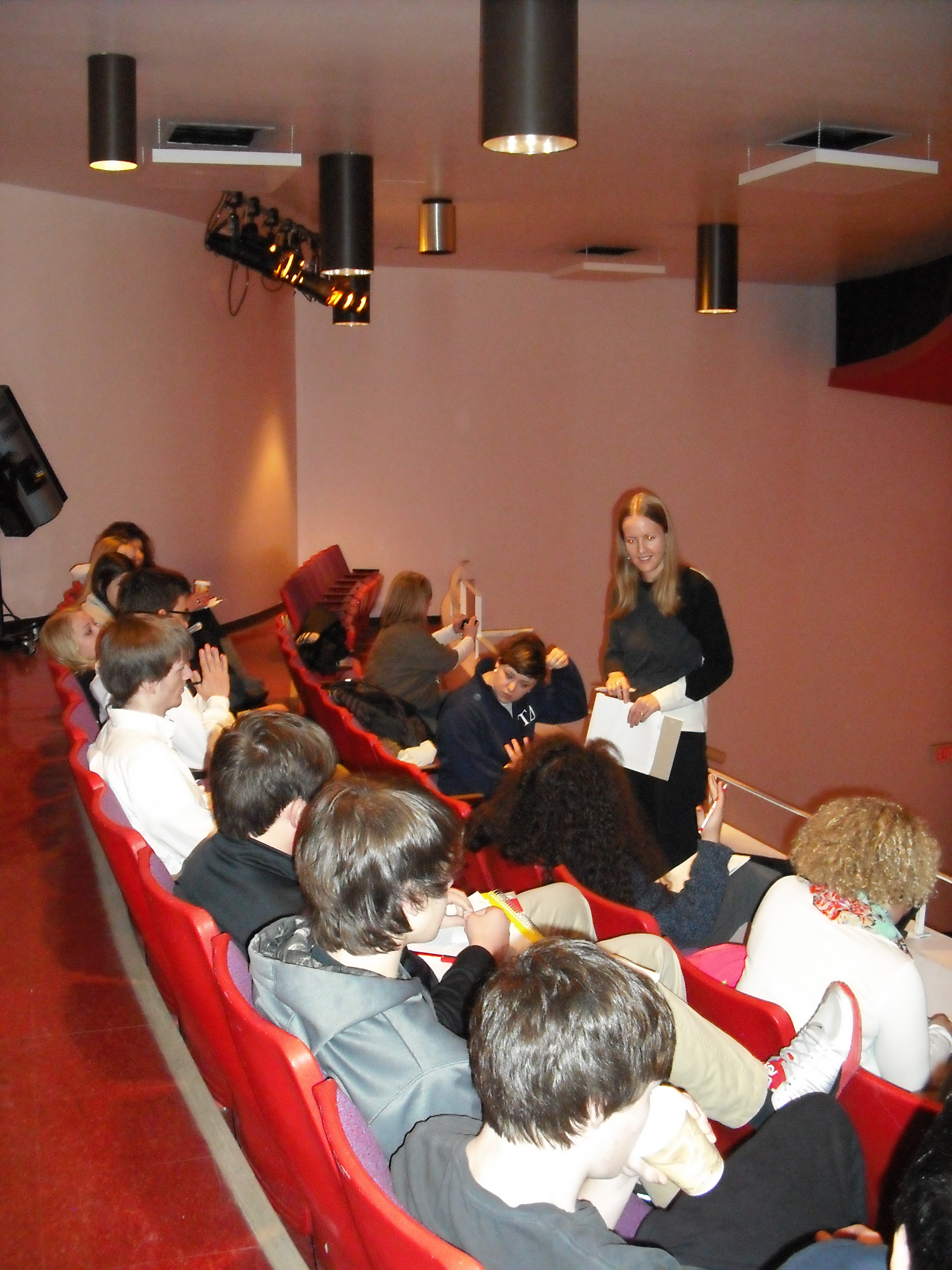 Working with area high school students, Otterbein University.