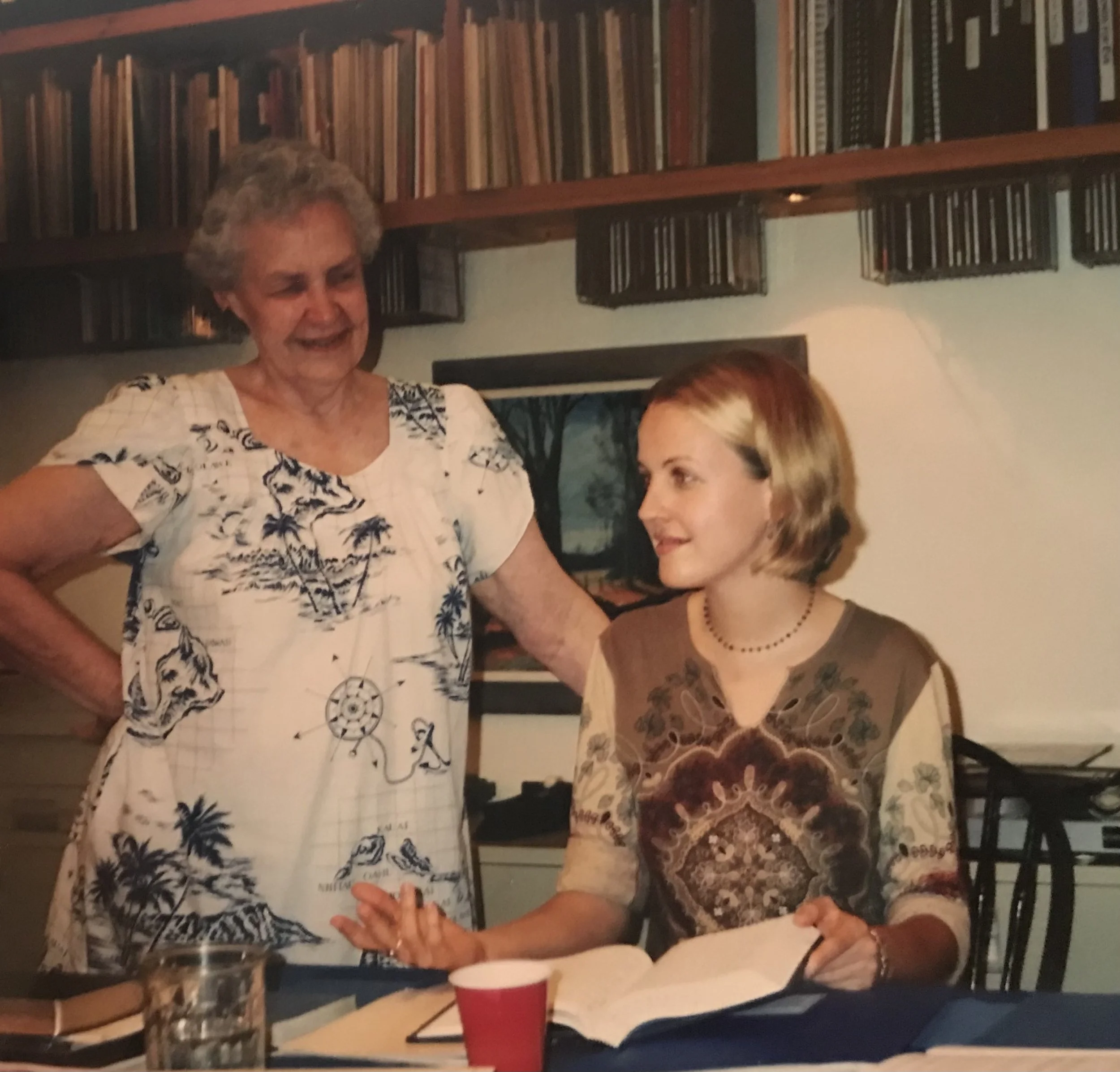  With composer, arranger, and choral director Alice Parker during a Melodious Accord Composition Fellowship in 2004.  