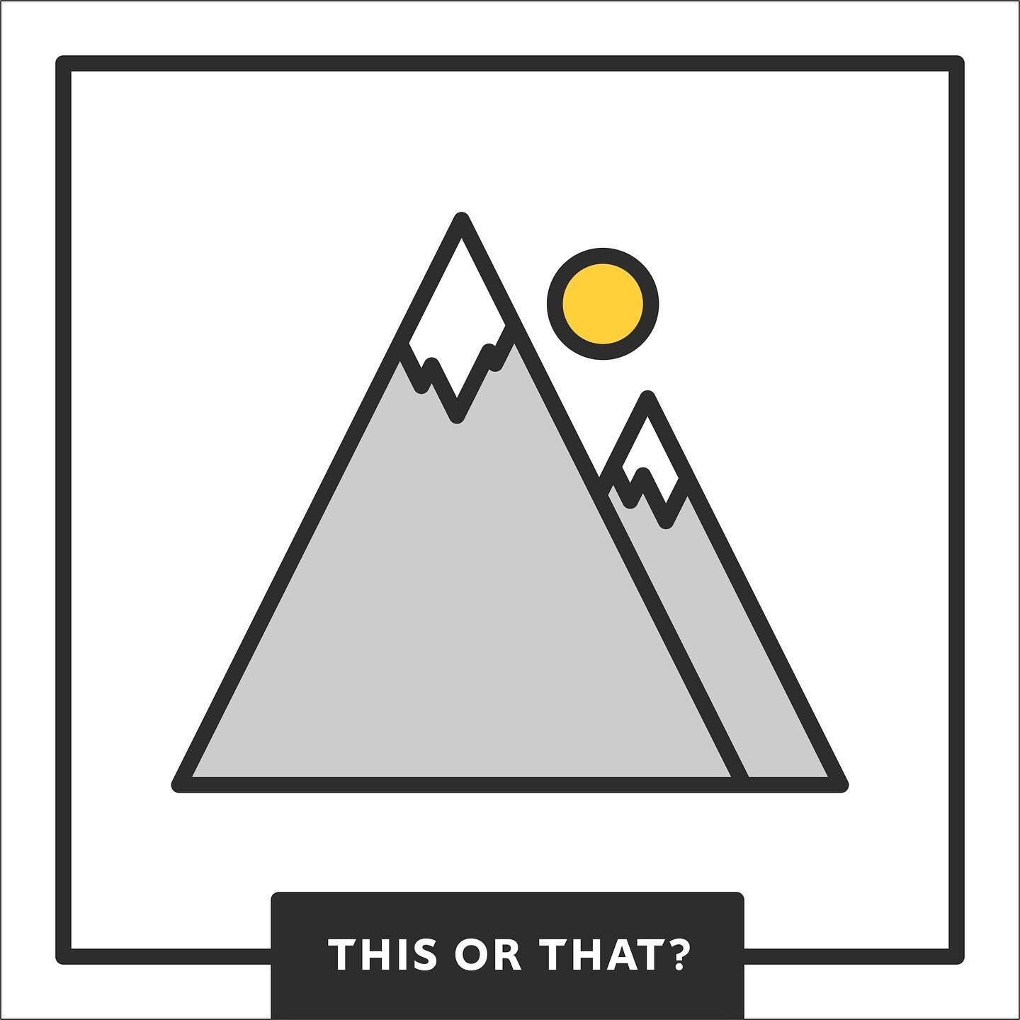 Preferred vacation spot, mountains or beach? Tell us in the comments and vote in our story! 🗻 🏖 #thisorthat #mountains #beach