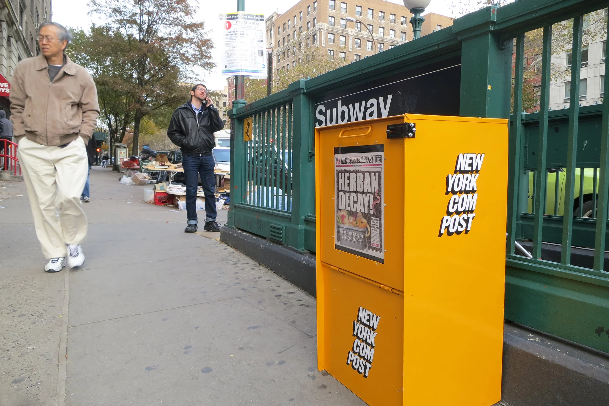 In a brilliant and creative display of ingenuity, Artist Debbie Ullman partnered with Common Ground Compost to create these " New York Com Post " boxes, three of which are active in the city and accept compost. Photo: Debbie Ullman 