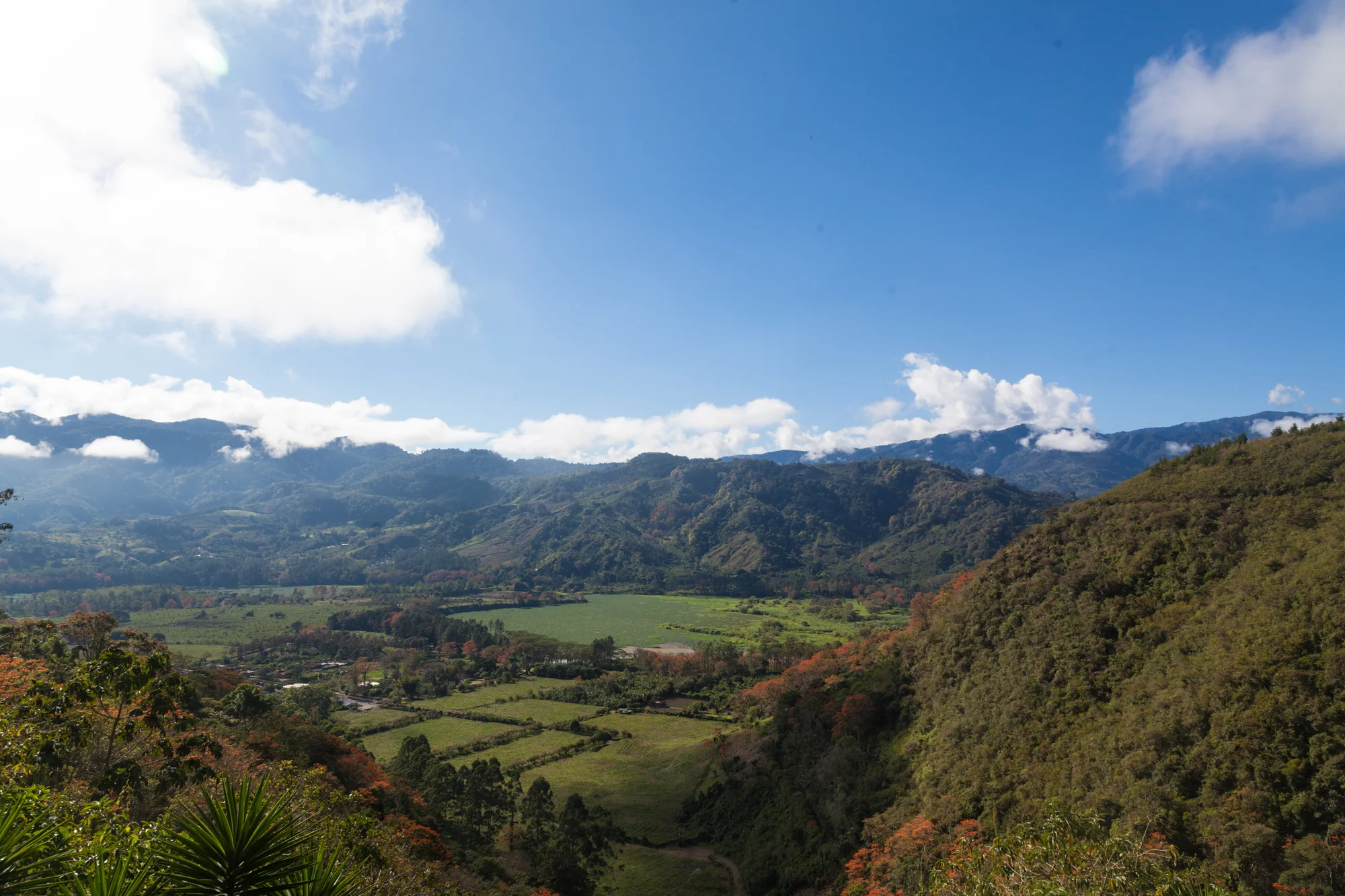 One of the views from the El Salto Ecolodge, which overlooks the Orosí Valley. 