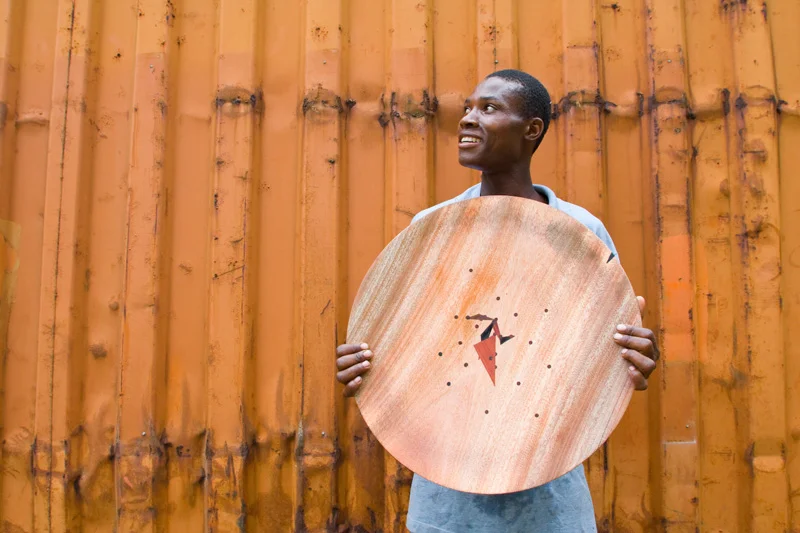 A finished Sofala Plate made out of secondary recovery wood from the Mezimbite Forest Centre. Photo: Esther Havens