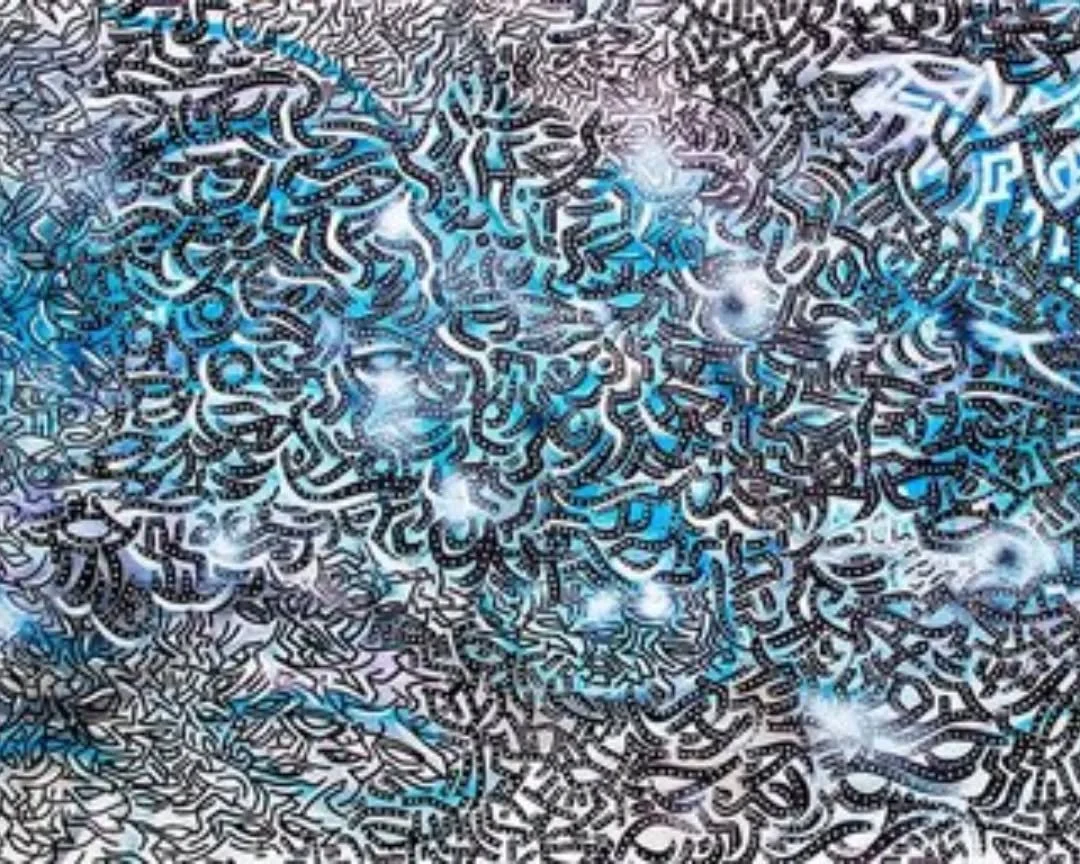 Close up of A point of View .  Acrylic on Canvas .