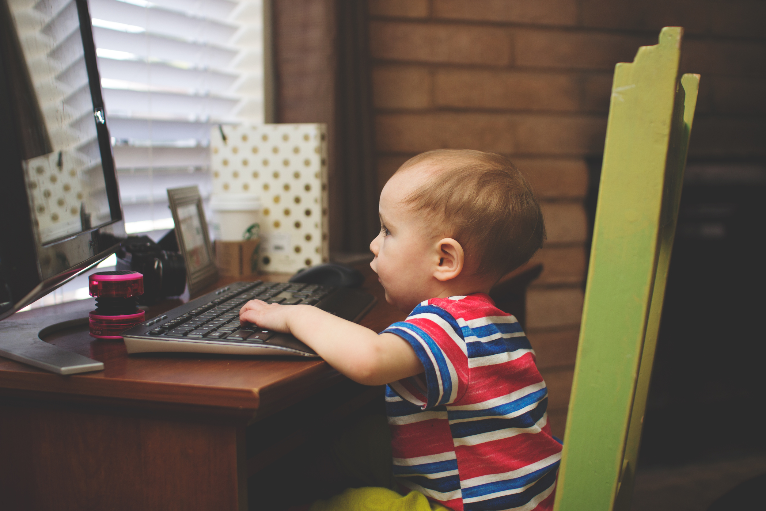  Checking emails, responding to inquires....drinking some apple juice! Pretty intently, might I add. 