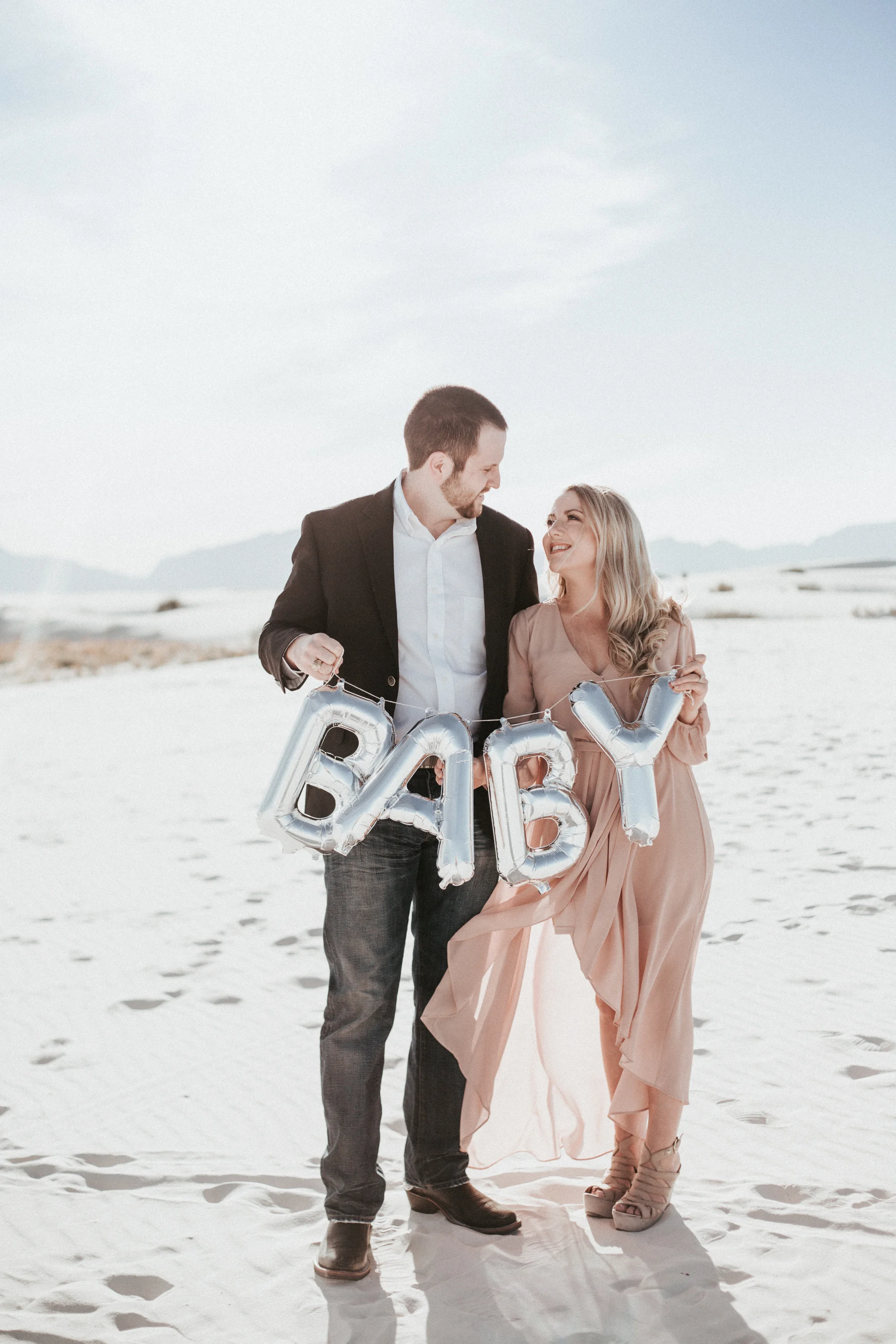 White Sands Baby announcement | Andrea + Chris Hutchinson