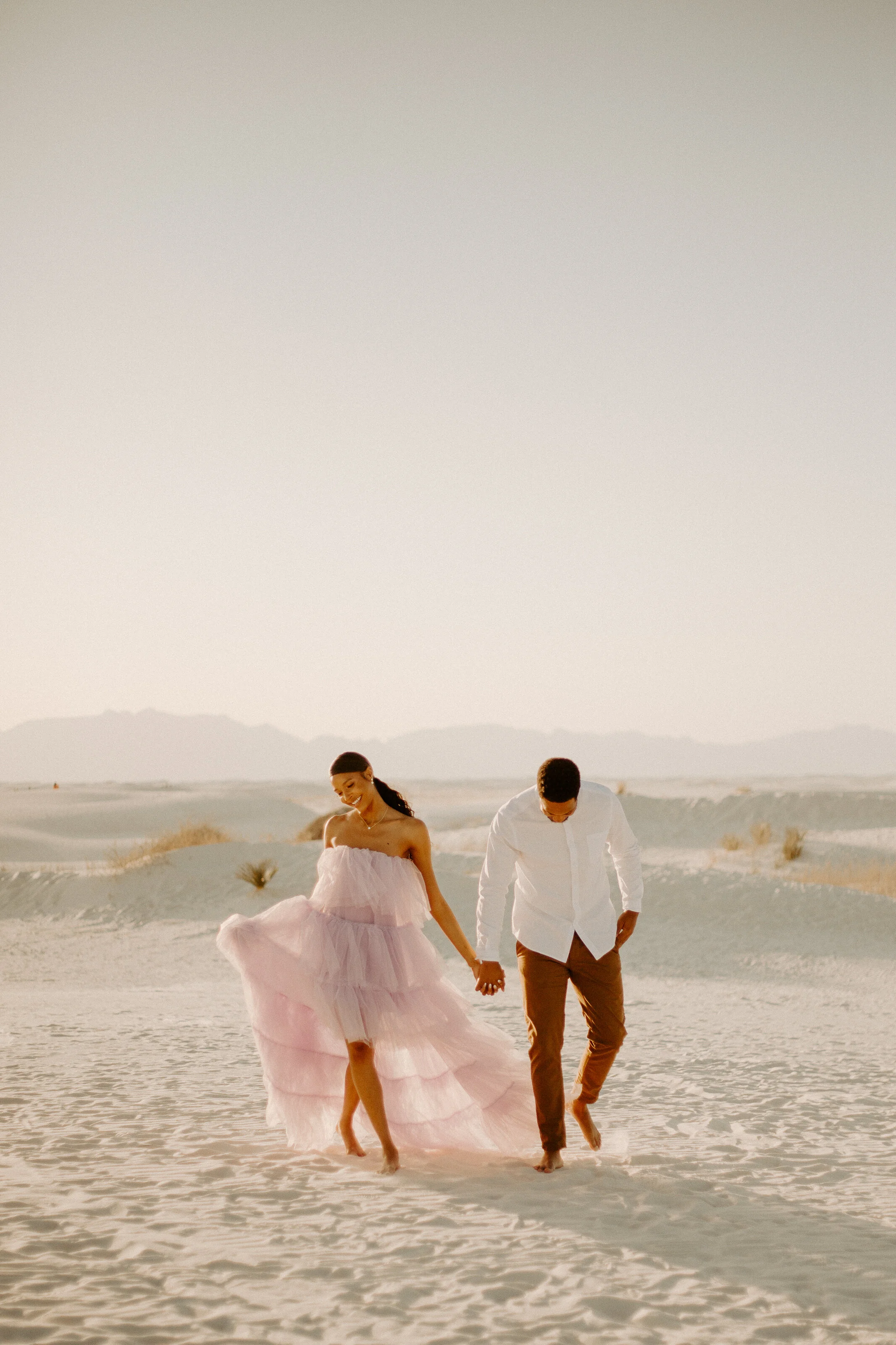 A second moment from the White Sands engagement story