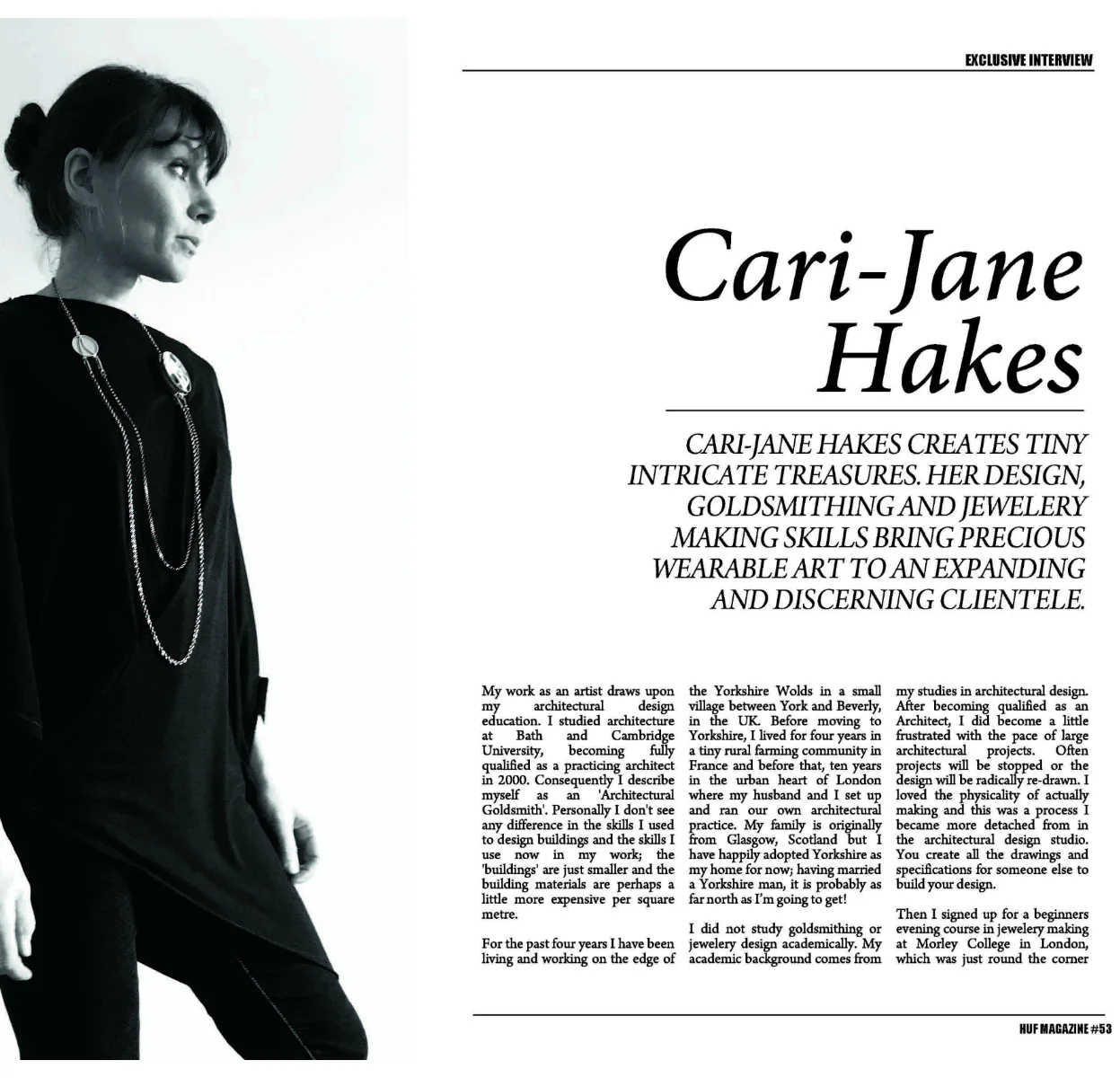 Interview, Huf magazine, issue 53, 2016