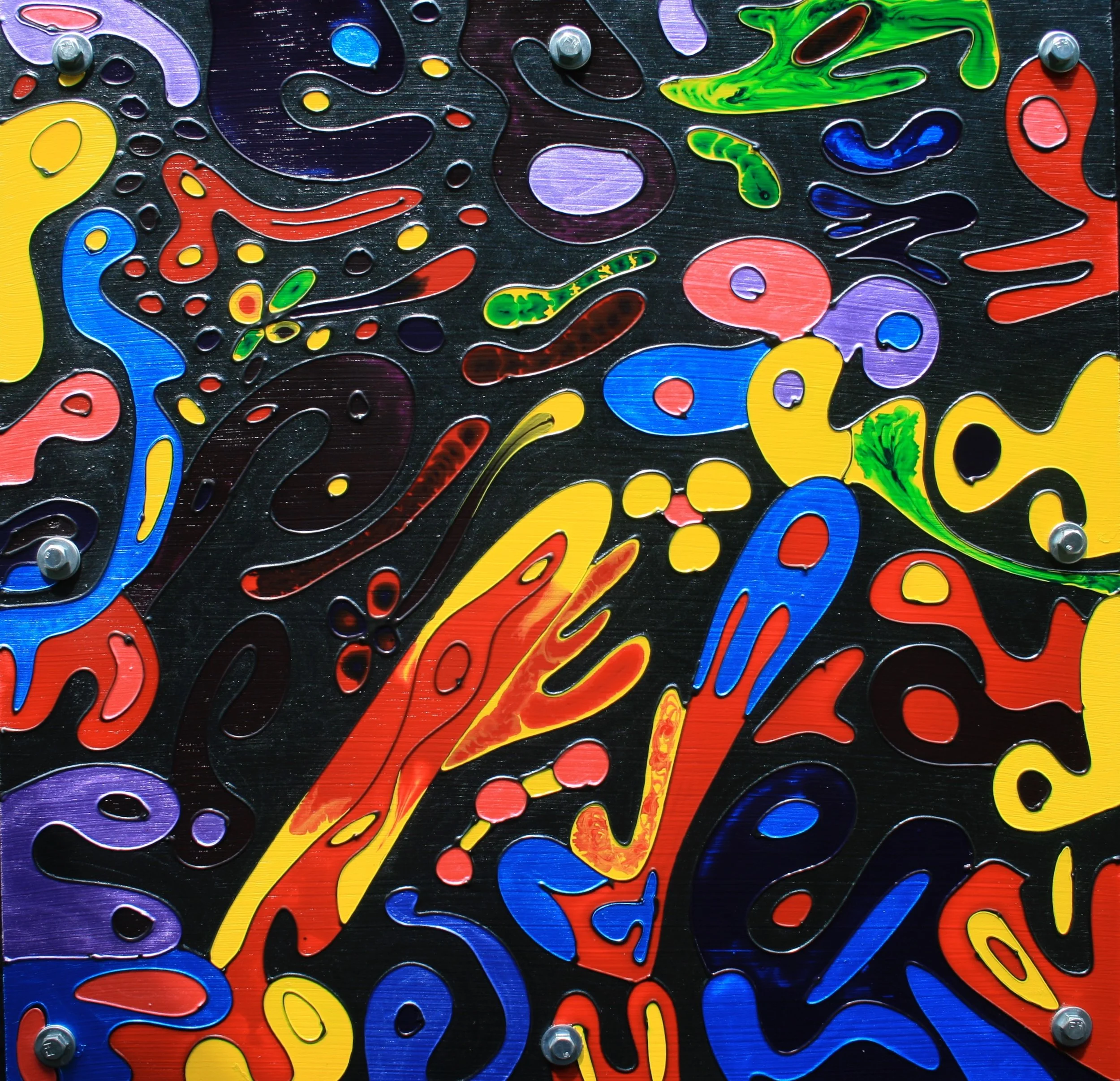 24" x 24" Pearlescent Ink on Wood