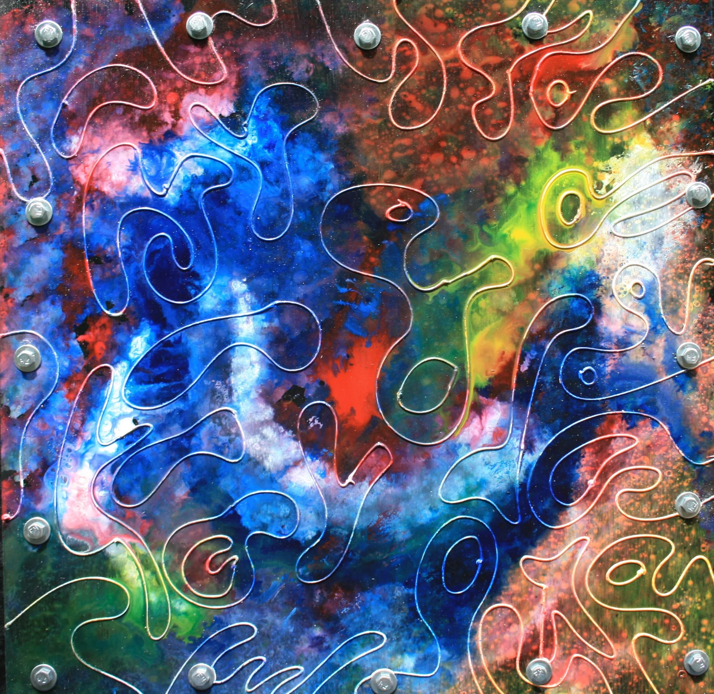 24" x 24" Pearlescent Ink on Wood