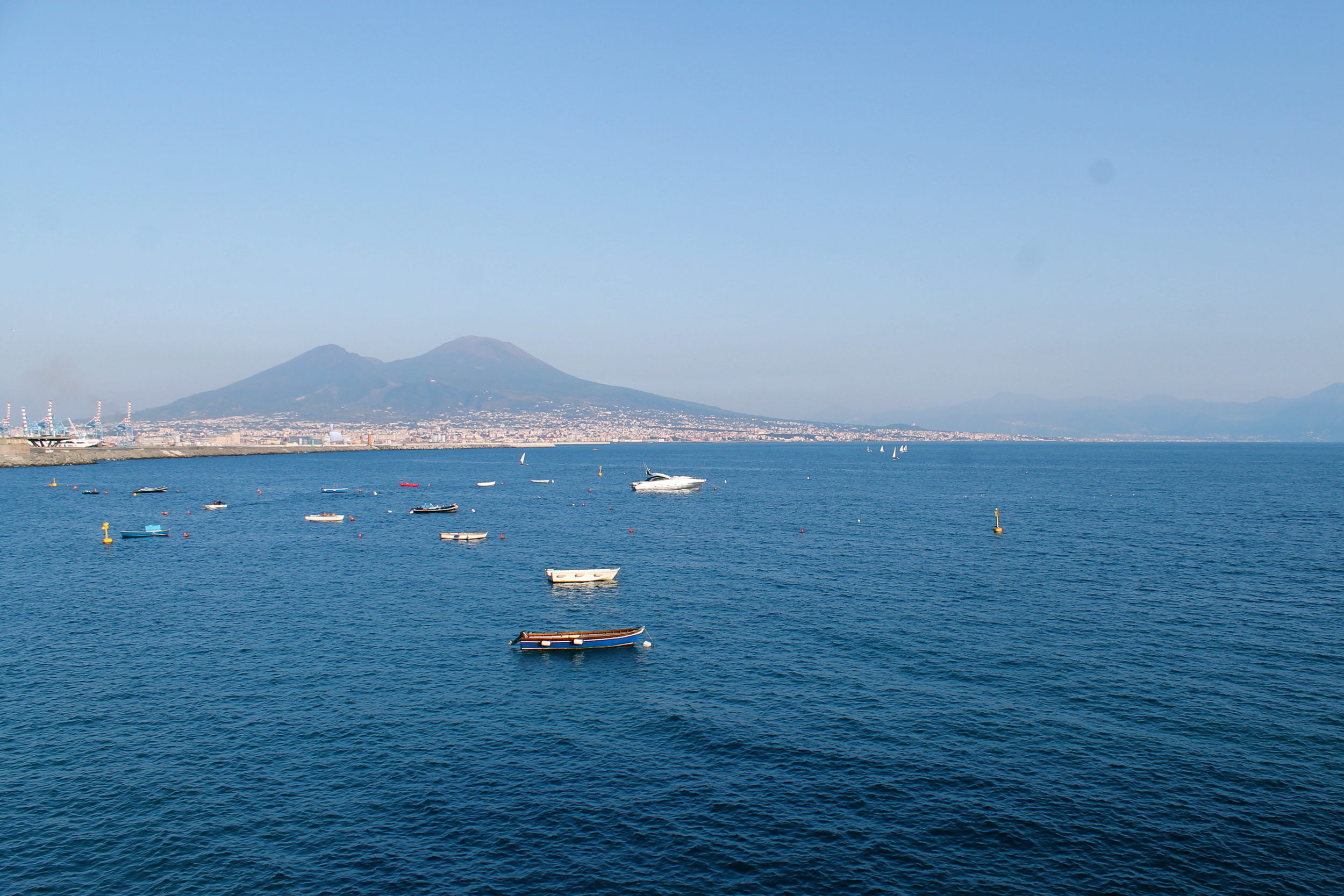 Vesuvius (!) over the Mediterranean. Last erupted in 1944. Still a bit too recent. 