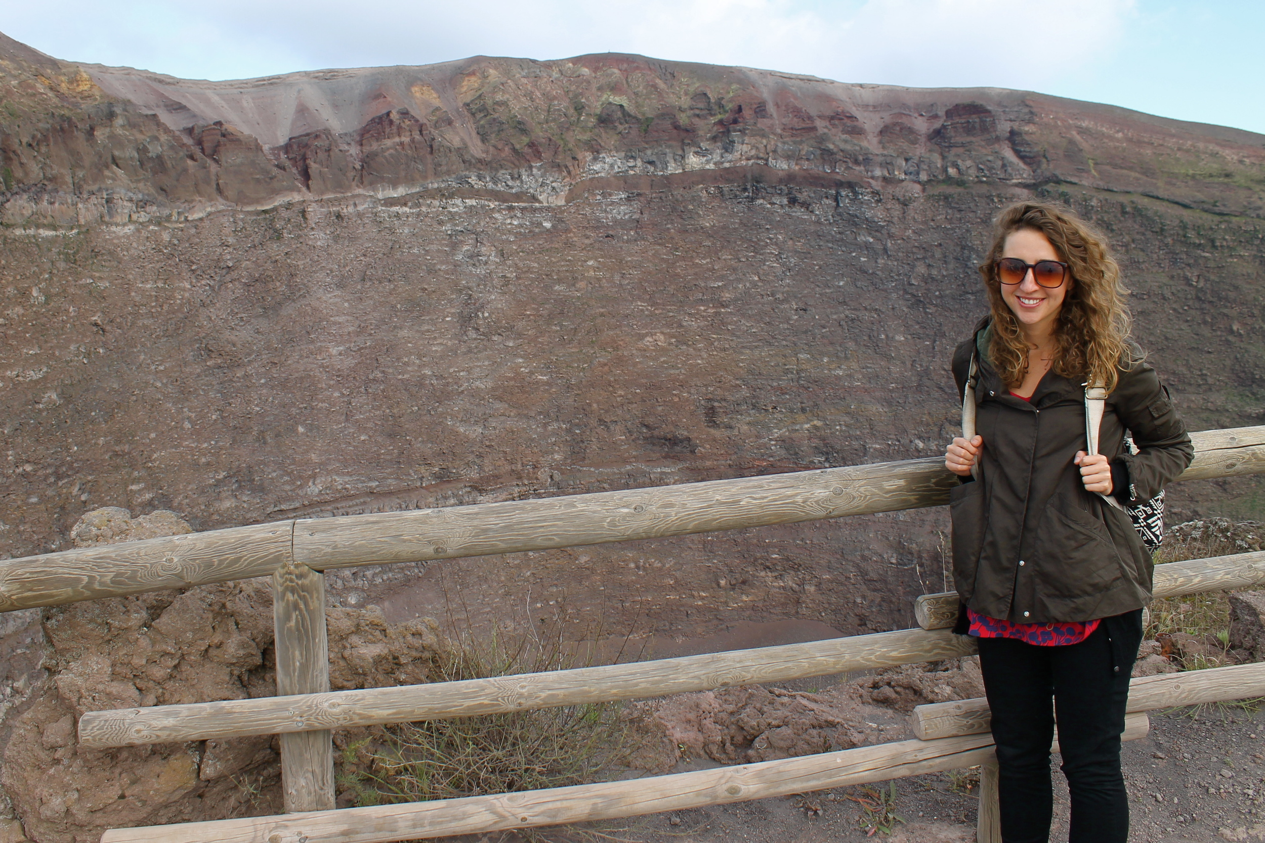  Now, here I am on the top of Vesuvius. 