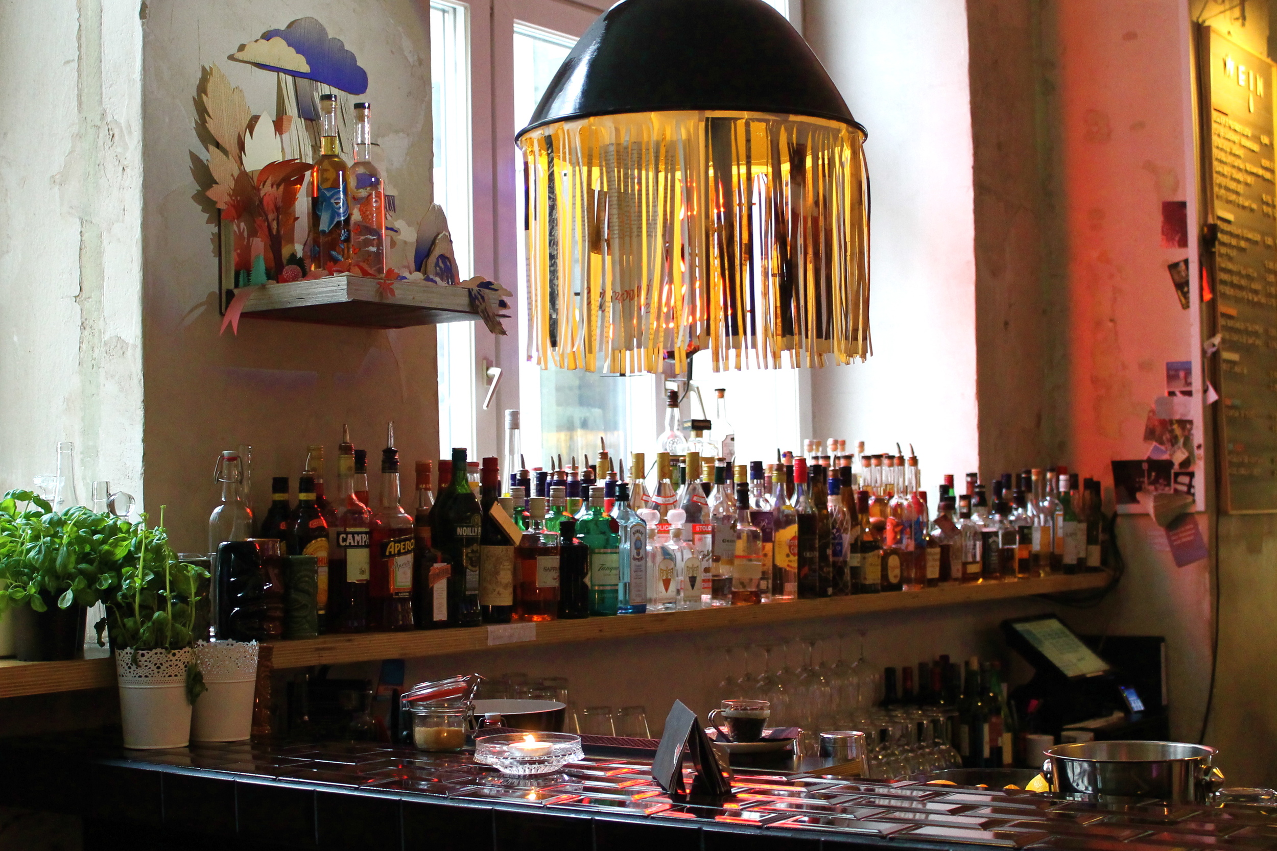 We stopped into the Michelberger Hotel to warm up with some coffee and I've never been more enamored by cafe/bar . So colorful and charming. I can't imagine what the hotel rooms look like. 