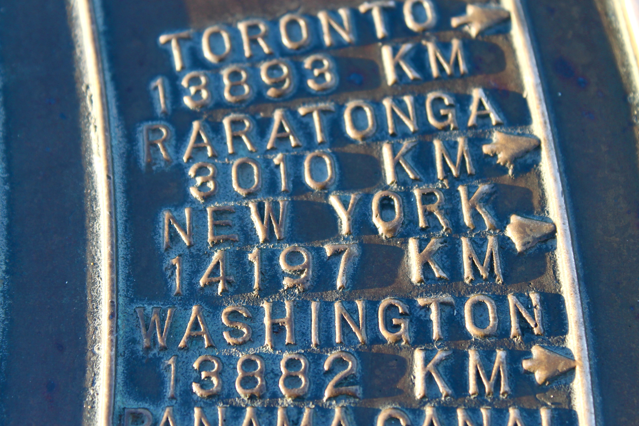 In American-speak: 8,821 miles from New York. 