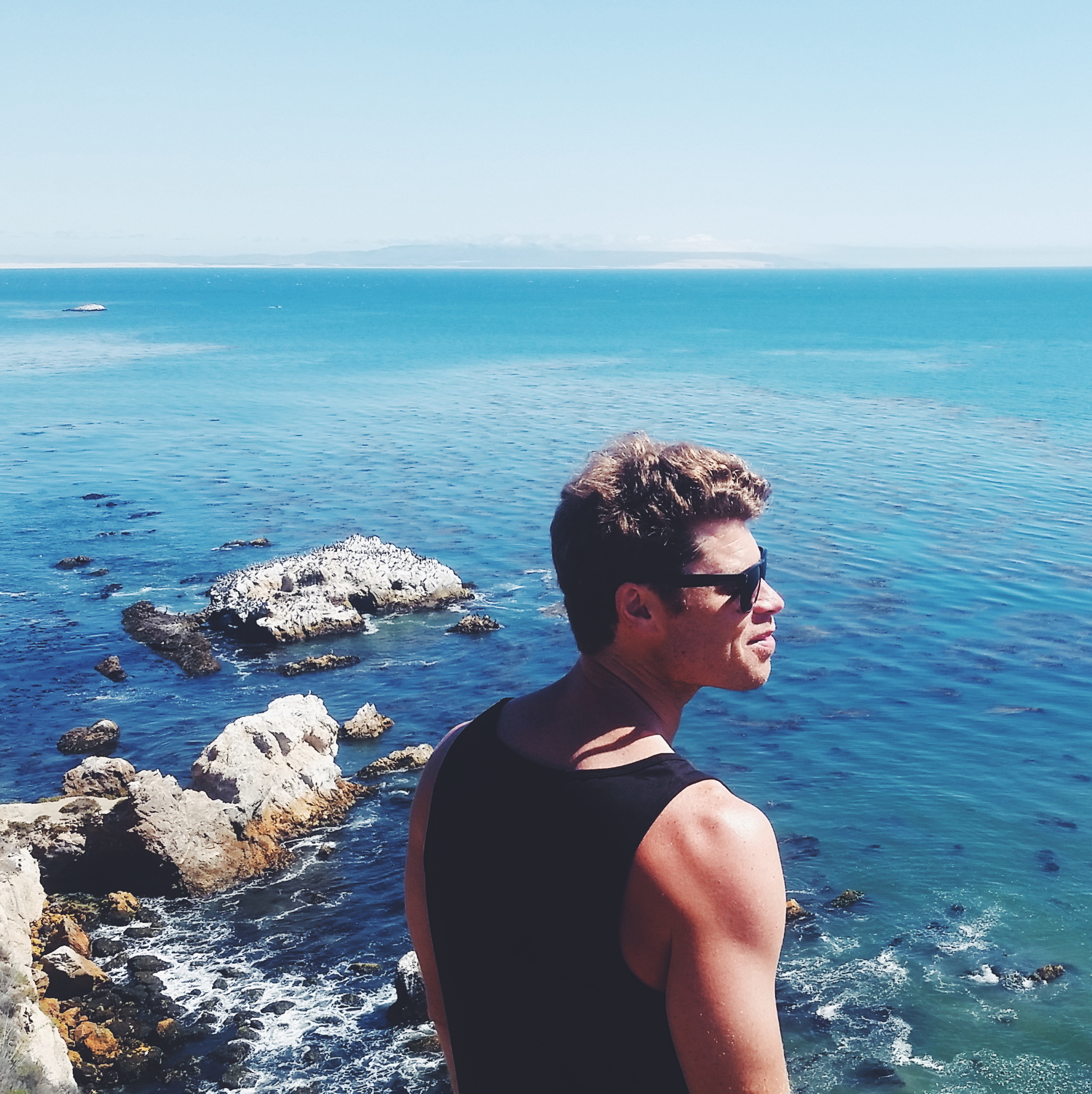 Over the Pacific.
