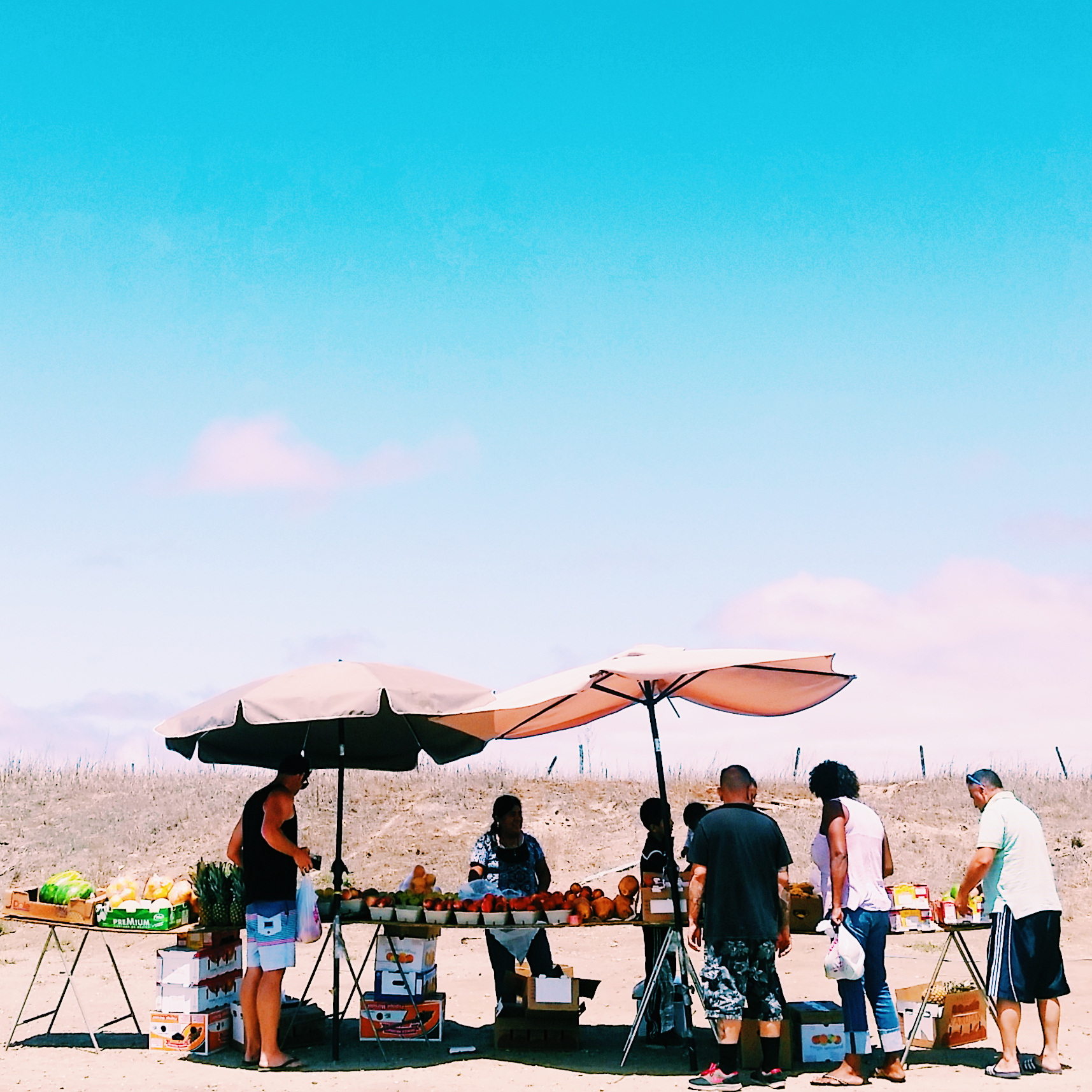 Fruit stand stop.