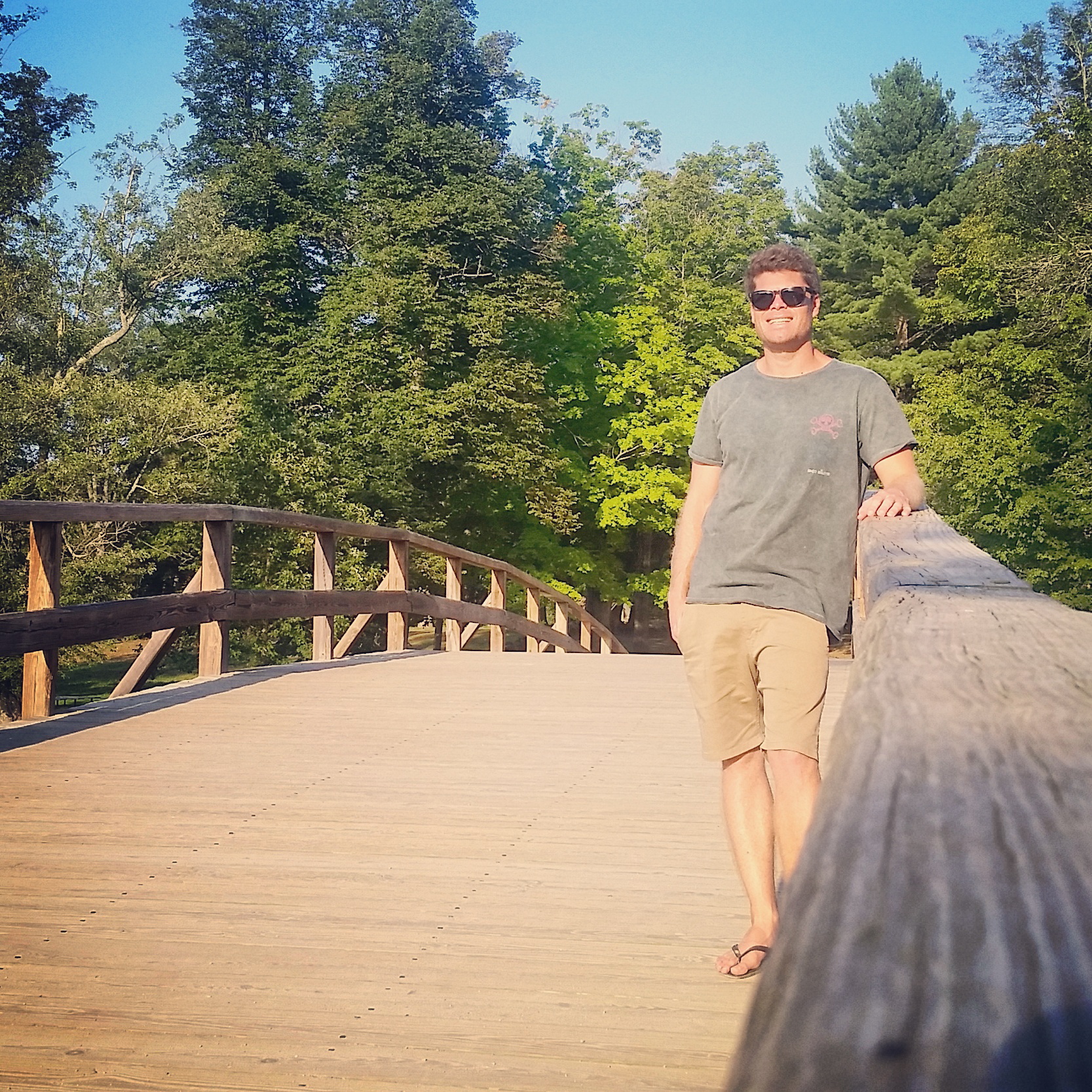 Scott's reaction to visiting the Old North Bridge in Concord, where the "shot heard round the world" was first fired starting the American Revolution: "So you Americans have always been shooting people, ay?"