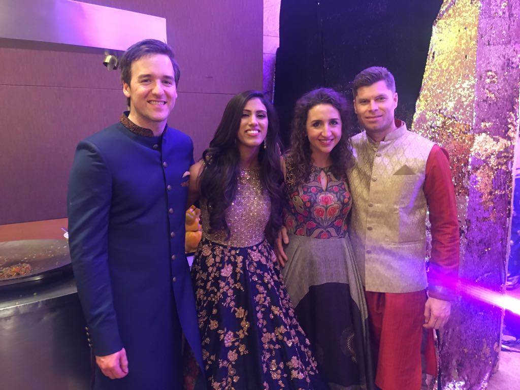 Steve, TJ, myself and Scott in our finest Sangeet attire.