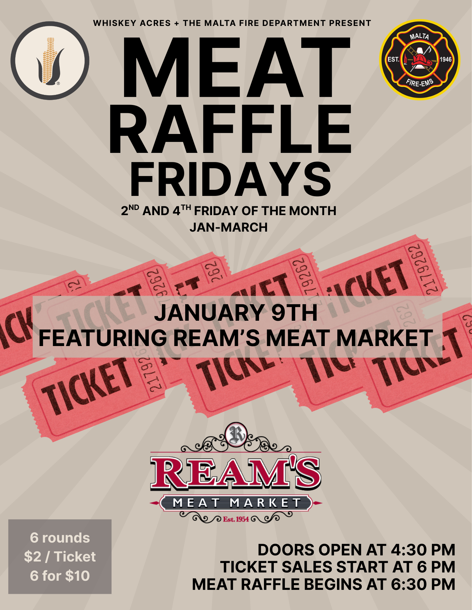 Meat Raffle featuring Ream's Meat Market