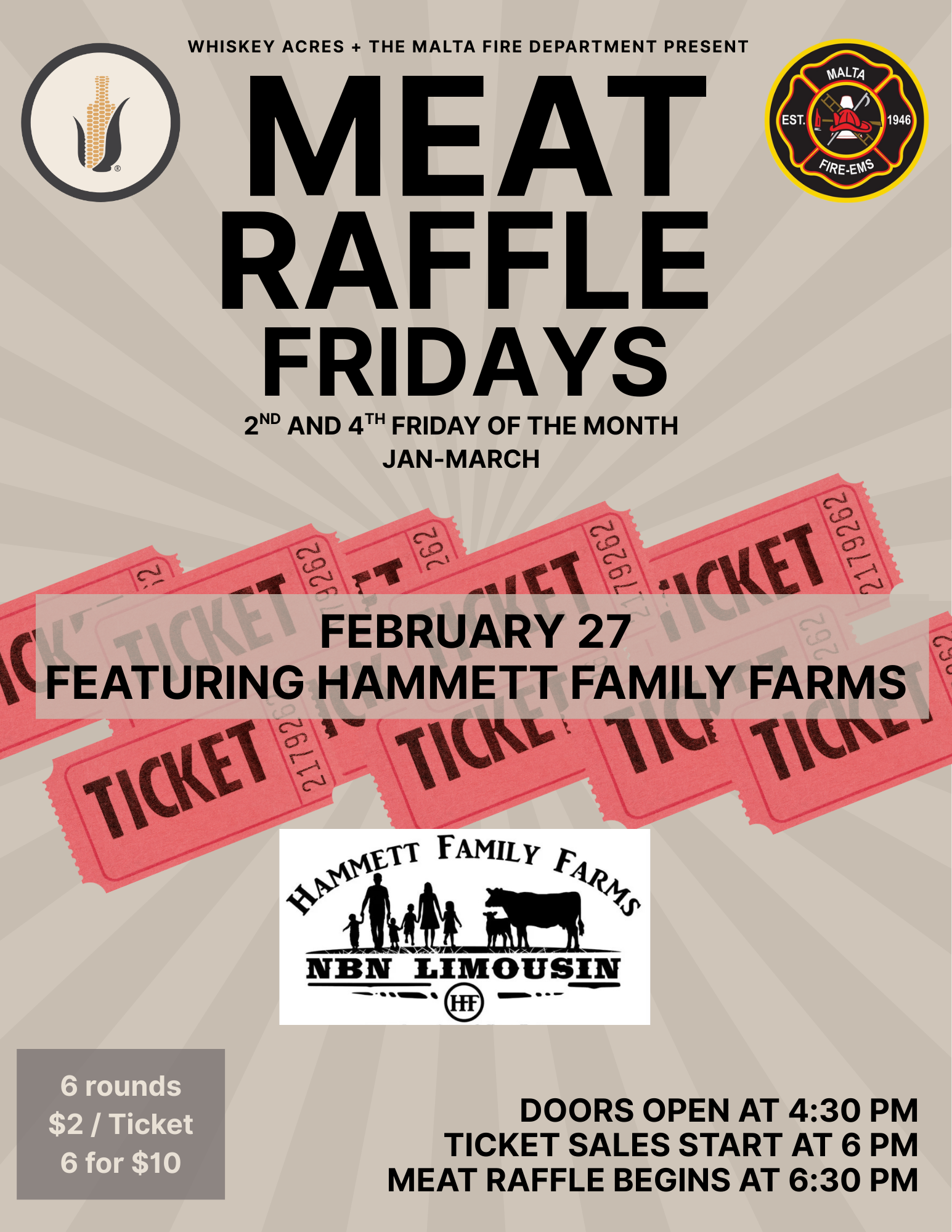 Meat Raffle featuring Hammett Family Farms