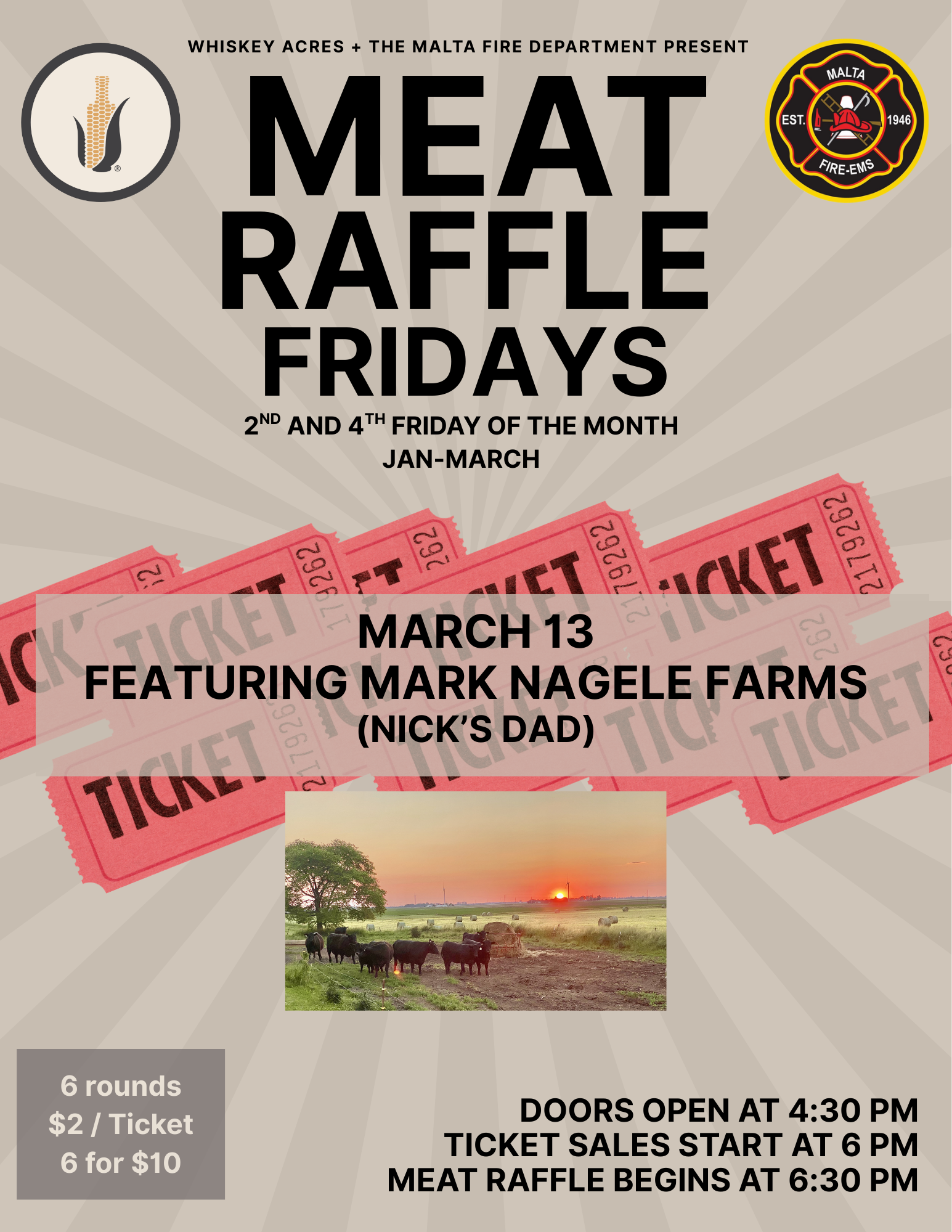 MEAT RAFFLE with Mark Nagele Farms and Tacos Las Manitas