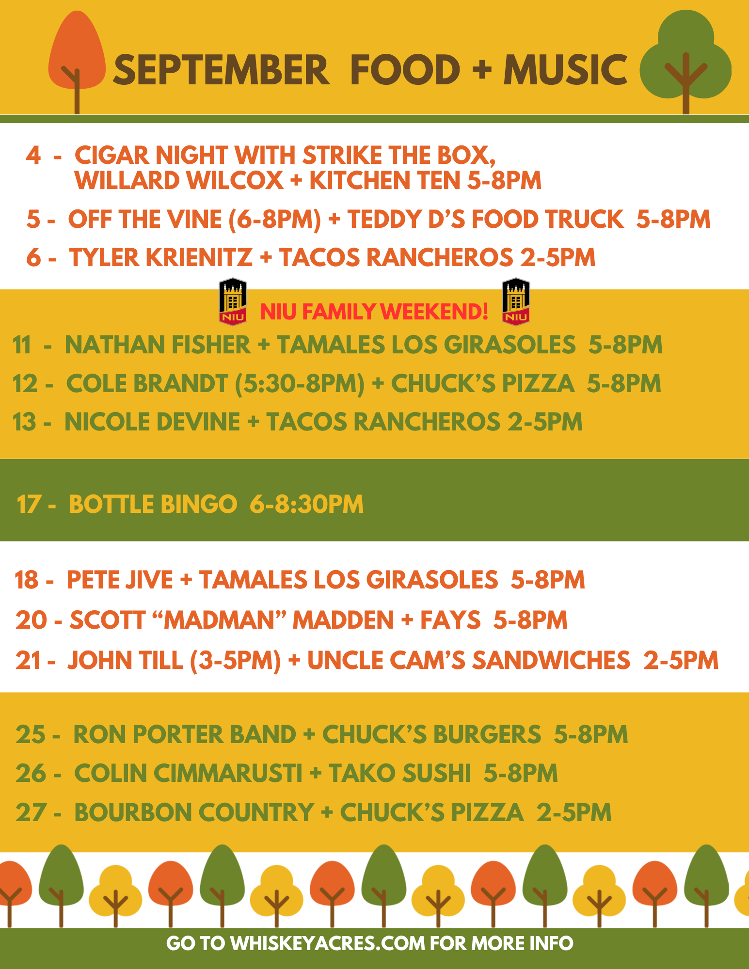 SEPTEMBER FOOD, MUSIC + EVENTS