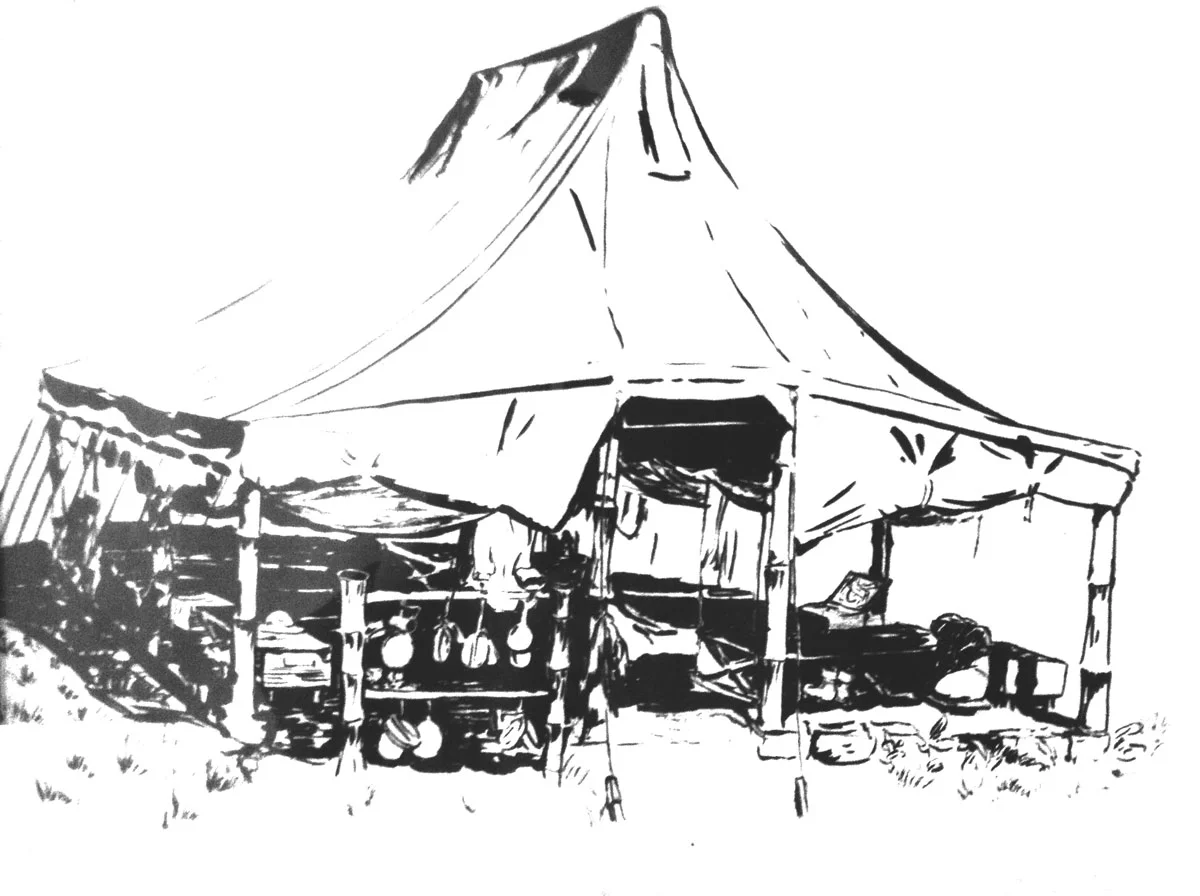 Drawing by JK Burnham during WWII