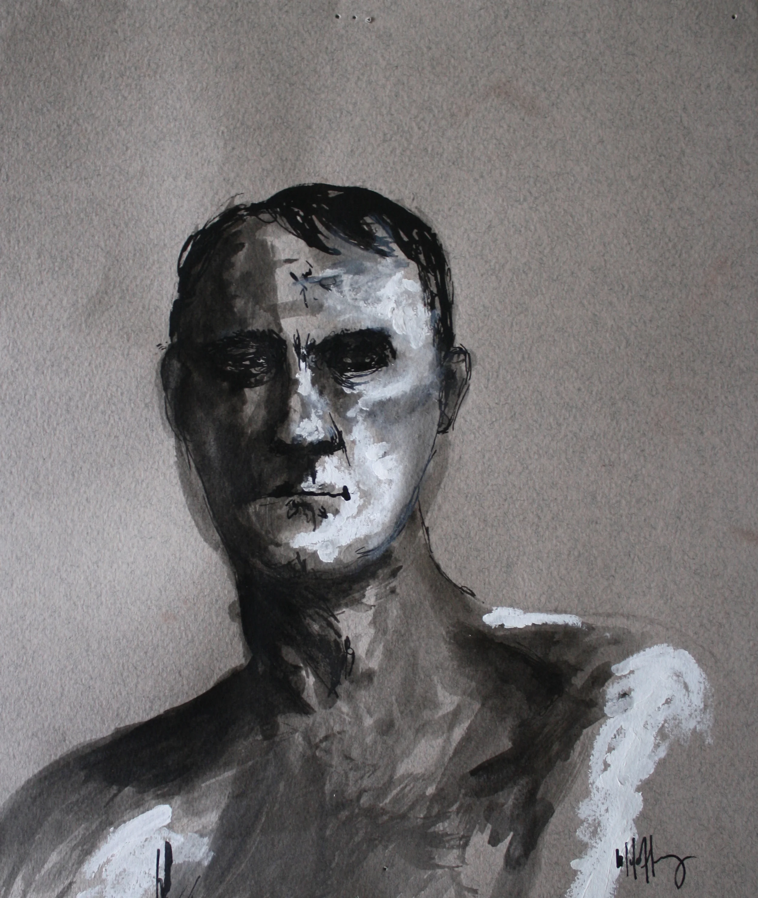 Portrait IV / guache, ink on paper / 10" x 11.25"
