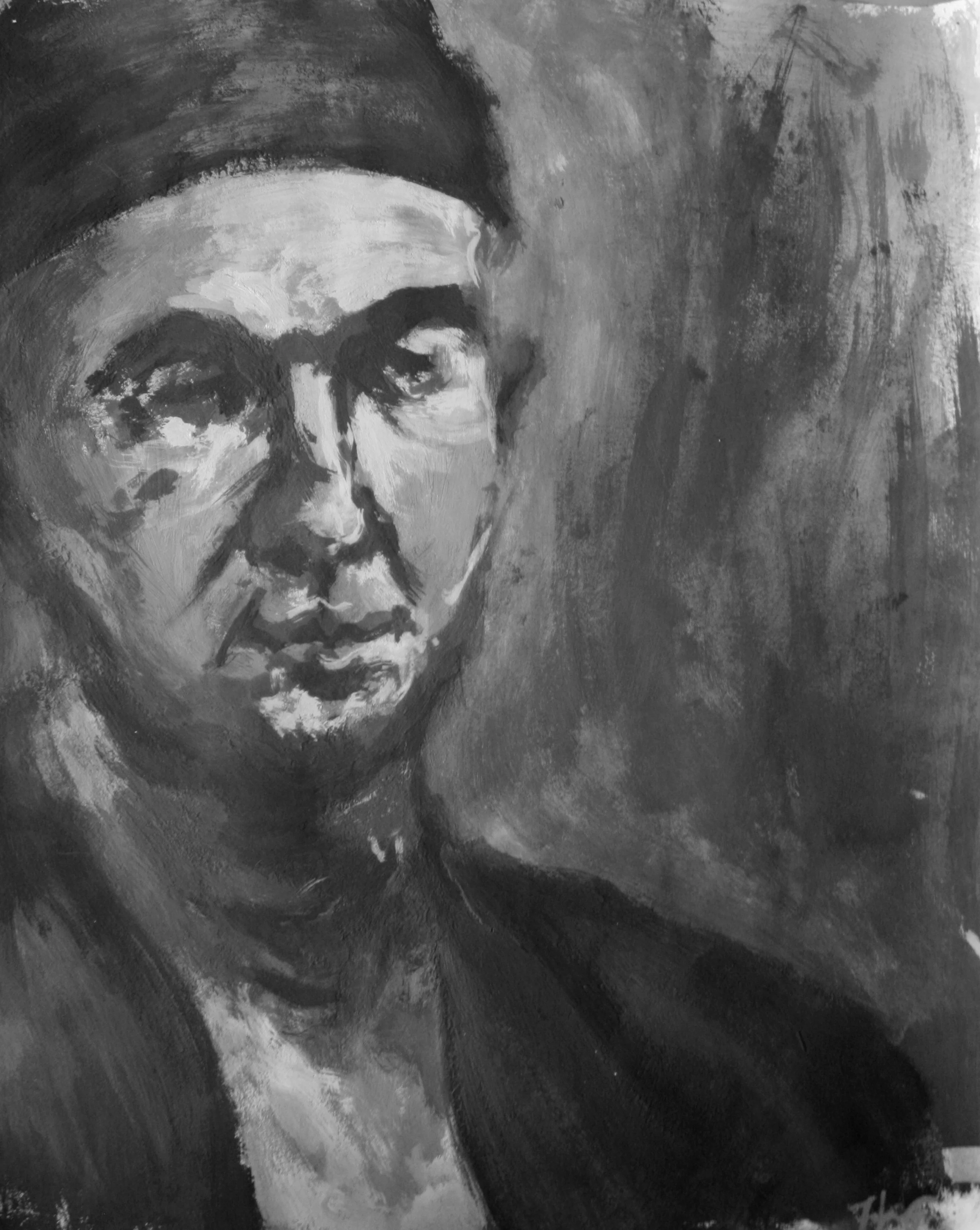 Portrait XII / guache on paper / 13.5" x 17"