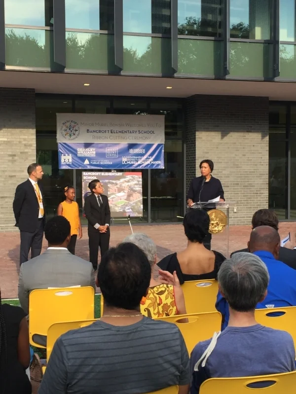 Mayor Muriel Bowser at Bancroft Elementary School