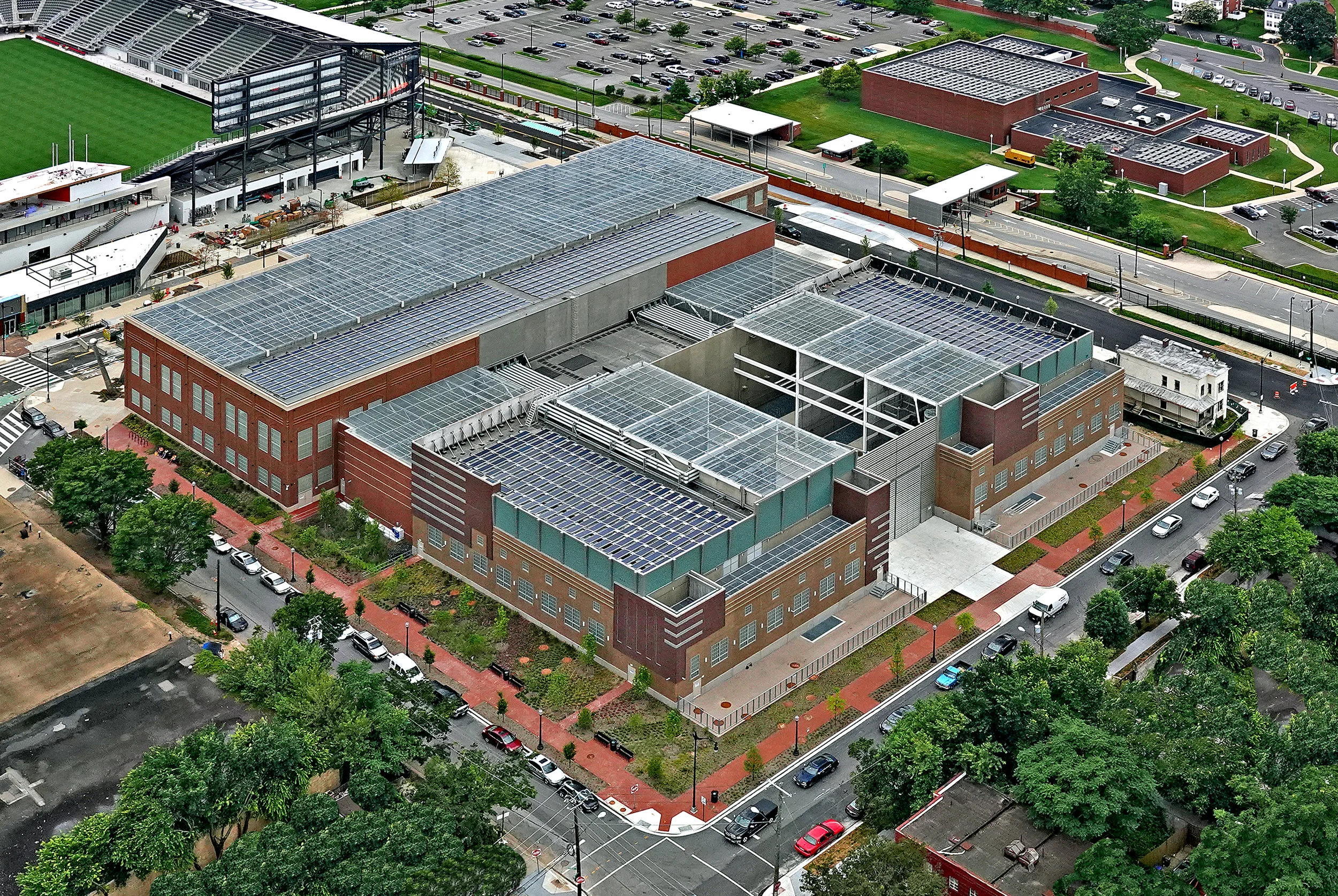 (Photo Credits: Sisson Studios) Aerial view of the Coakley and Williams Construction PEPCO Waterfront Substation project