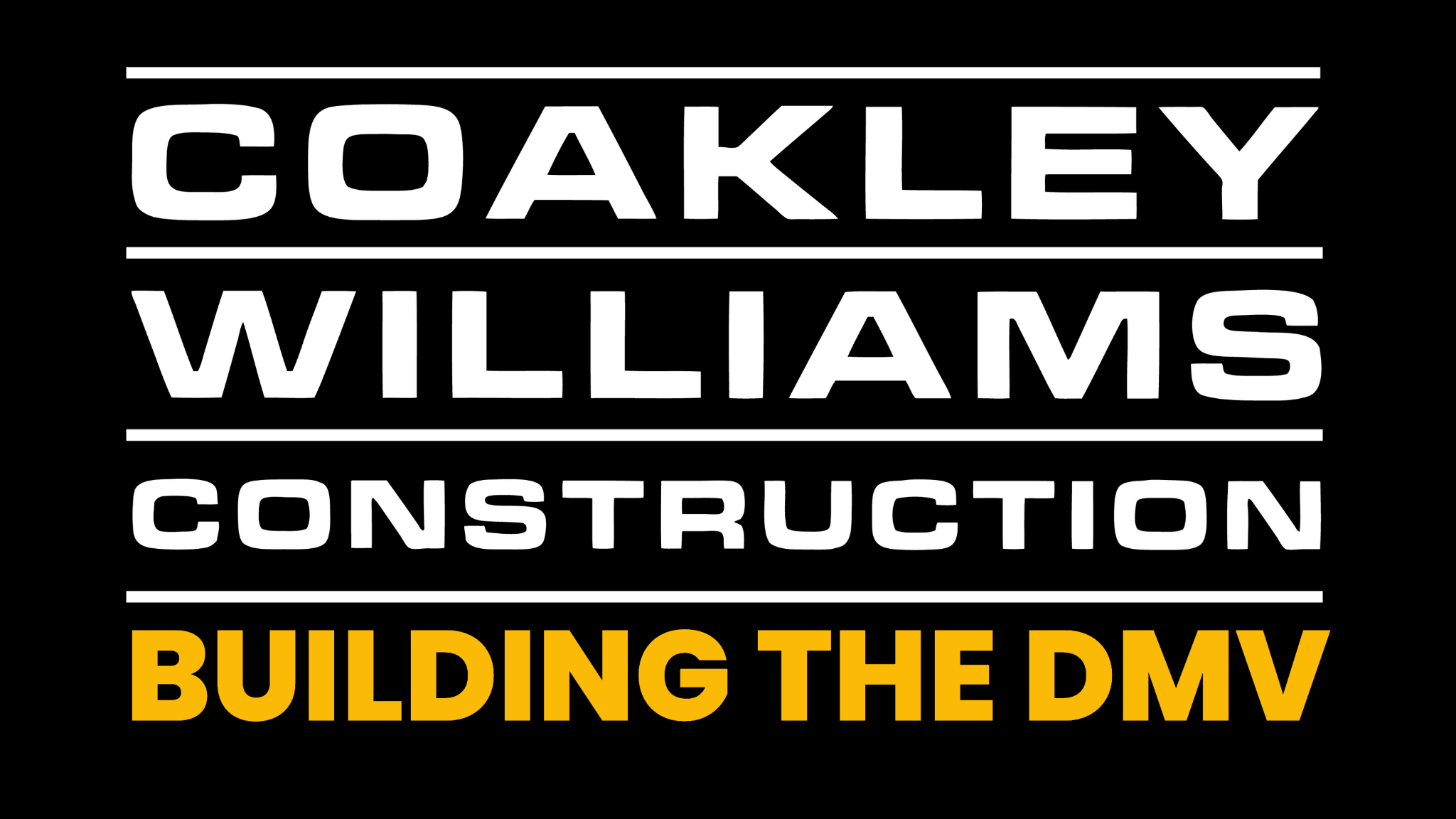 White Logo With Orange Tagline - Black Background