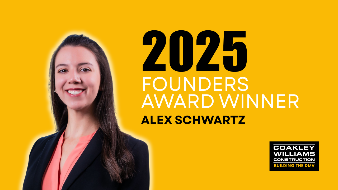 Senior Preconstruction Manager Alex Schwartz wins 2025 Founders Award
