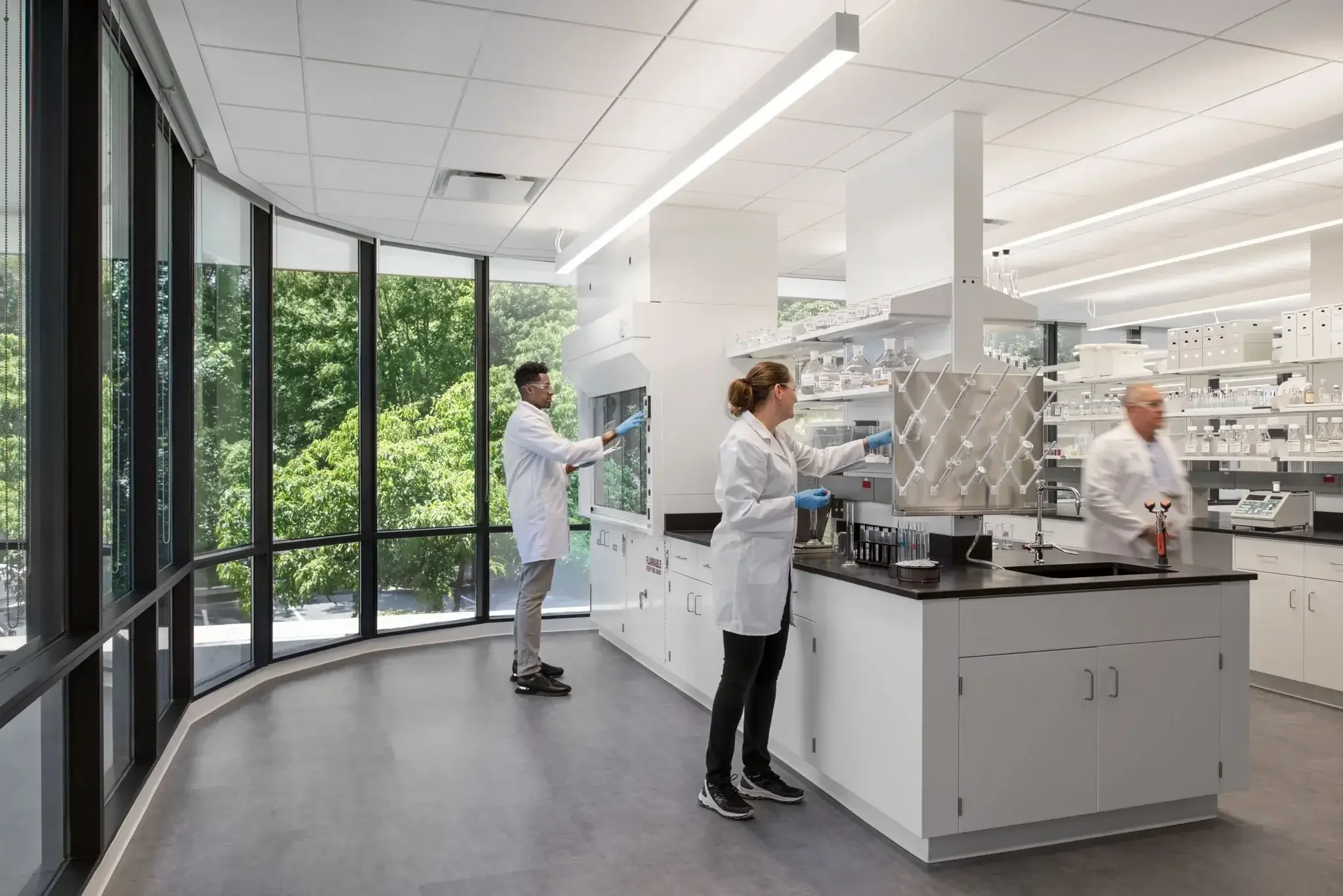 Research Square Labs in Rockville, Maryland, an award-winning life sciences construction project by Coakley & Williams Construction.