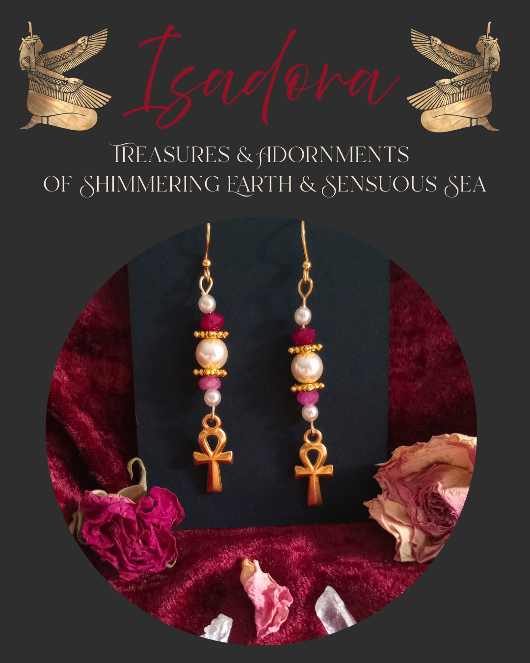 Empress - Ankh Earrings- Design Two