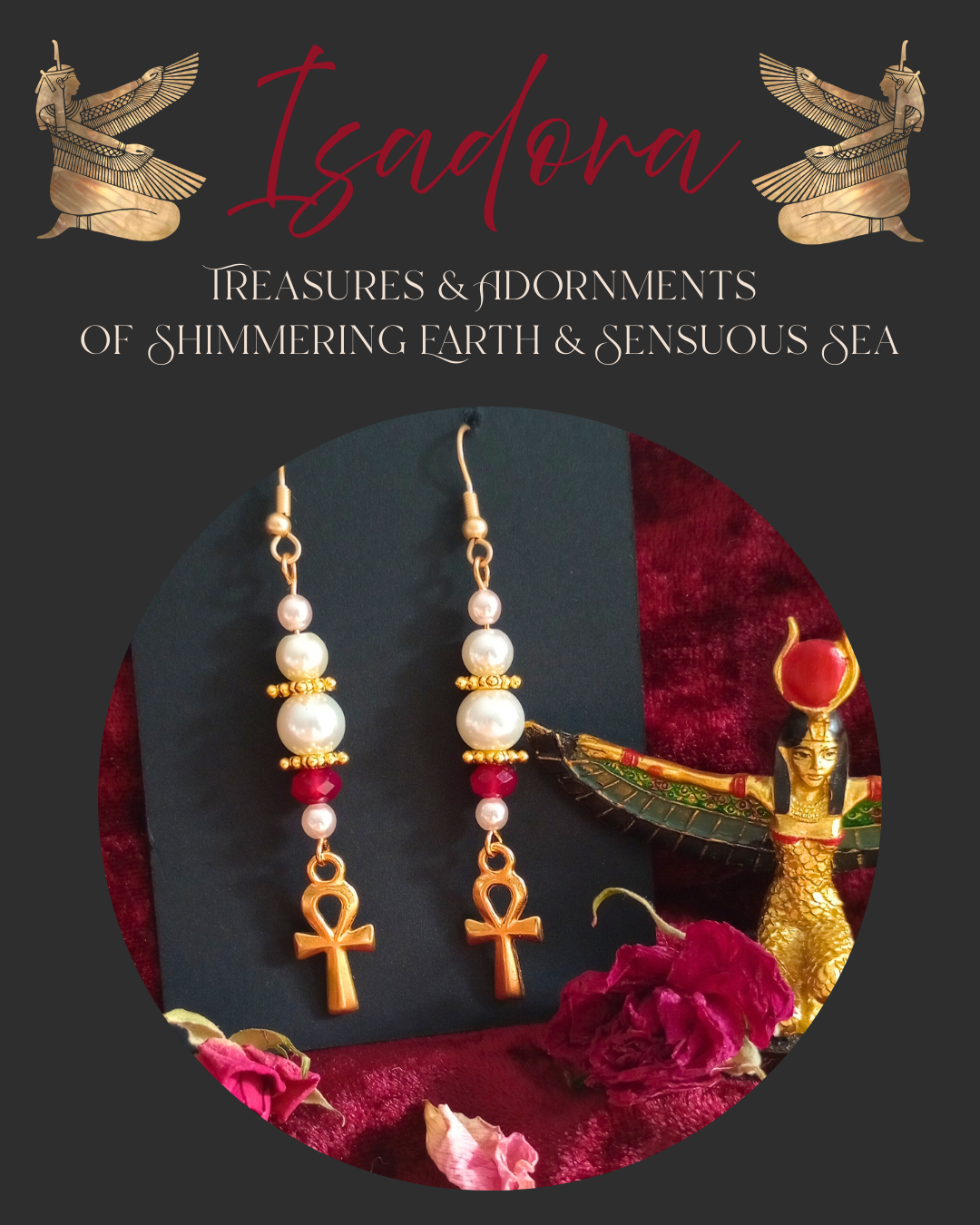 Empress - Ankh Earrings- Design One