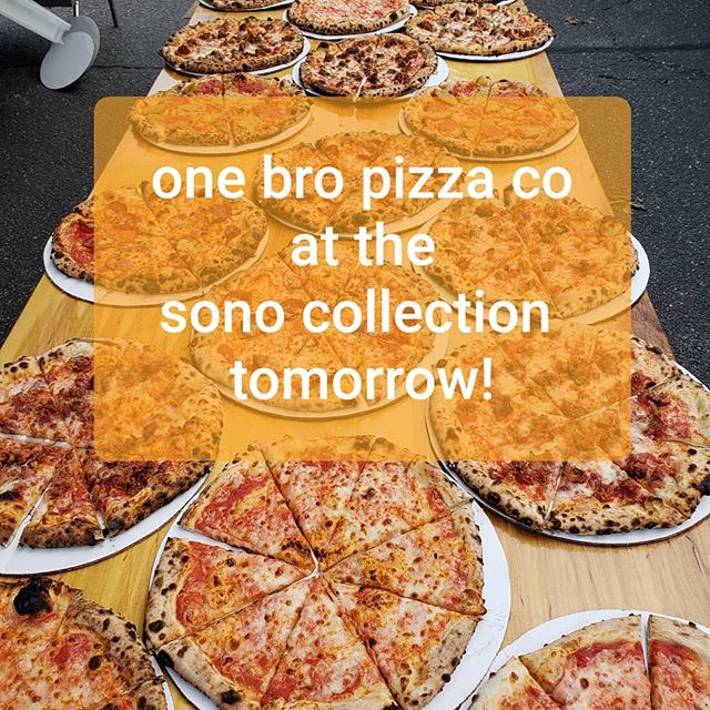 Oh hey. Guess who's vending tomorrow at the Sono Collection in norwalk (the mall)? It's us!  Come pay us a visit and enjoy your favorite 🍕 
We'll be by bloomingdales.