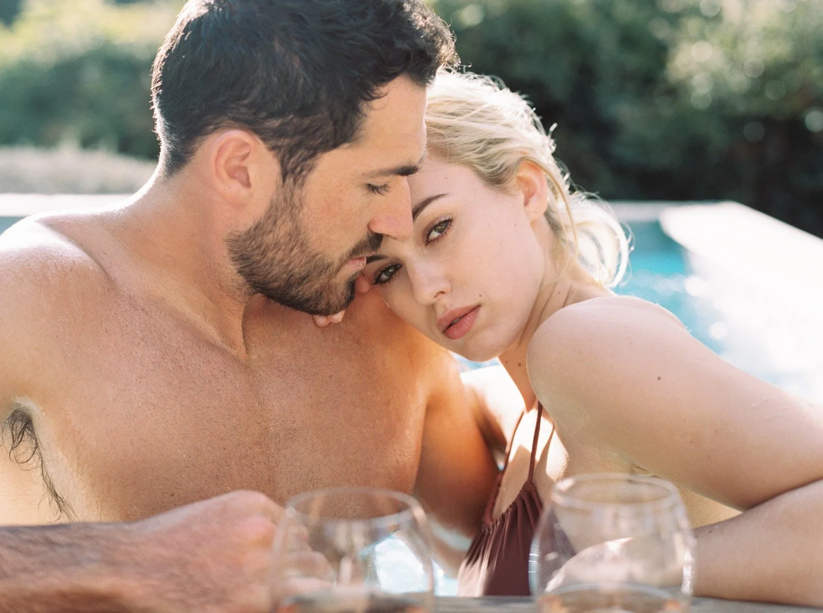 Chic Pool Engagement in Saint Remy de Provence, France